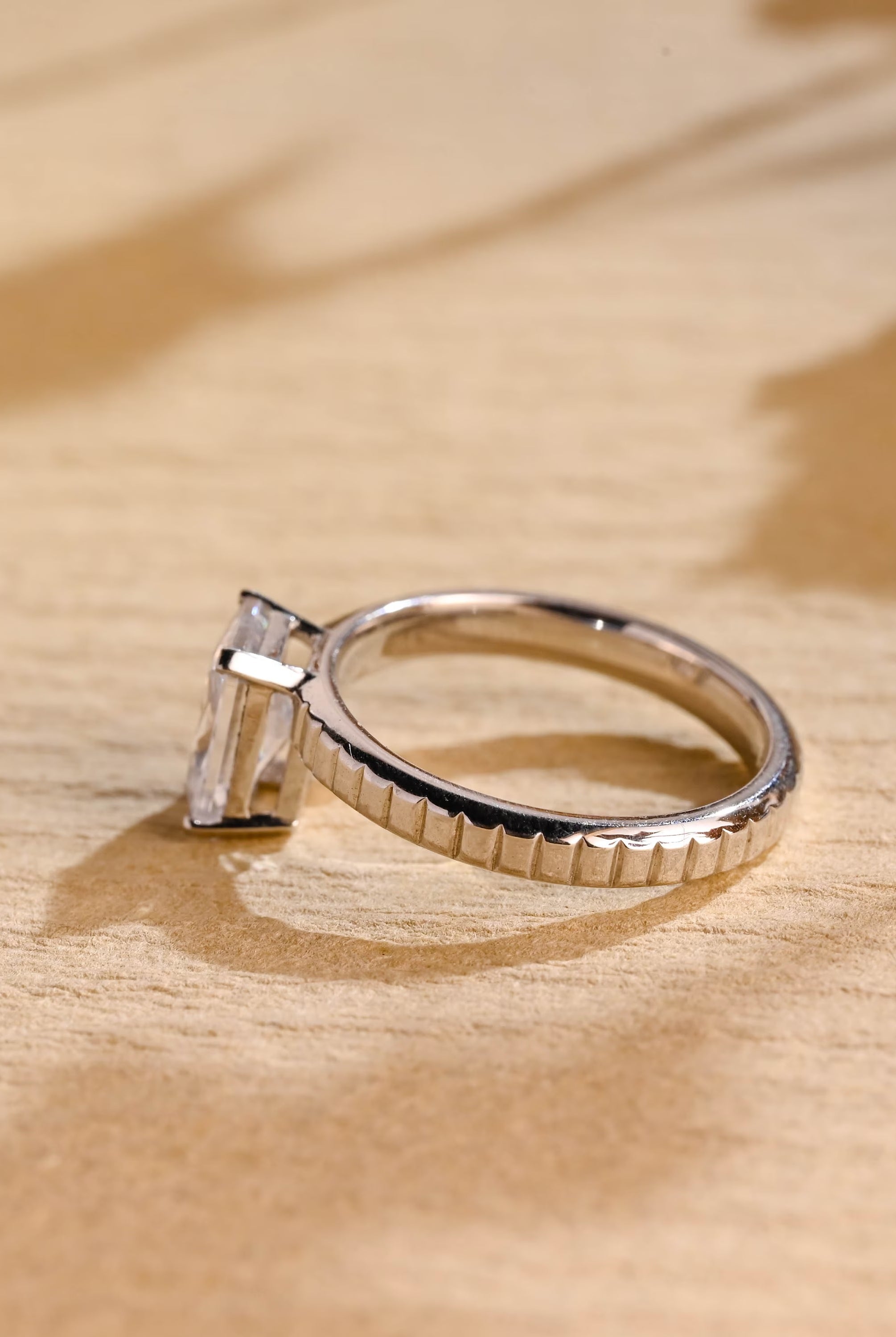 1ct moissanite engagement ring solitaire radiant cut