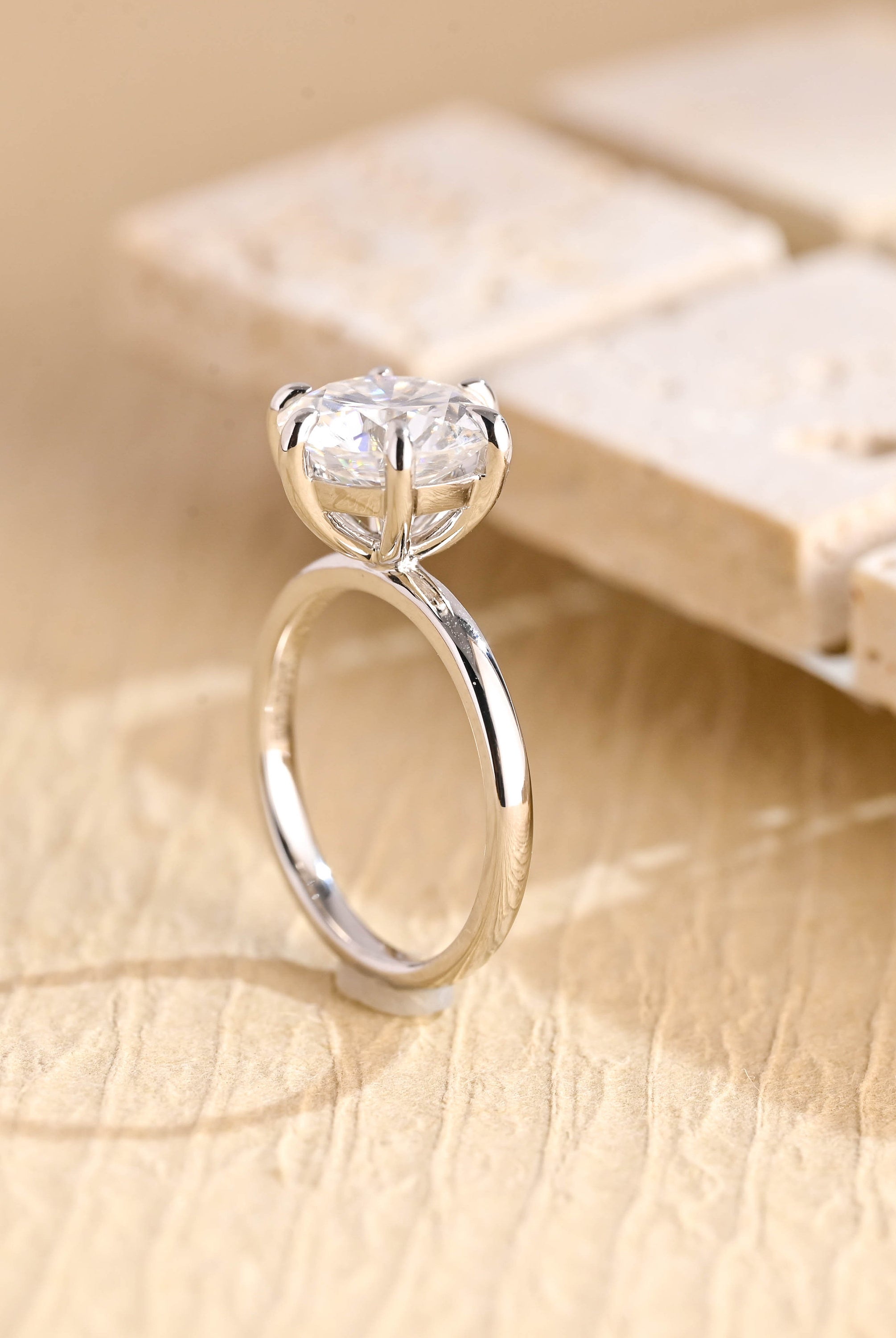 Classic Moissanite Engagement Ring