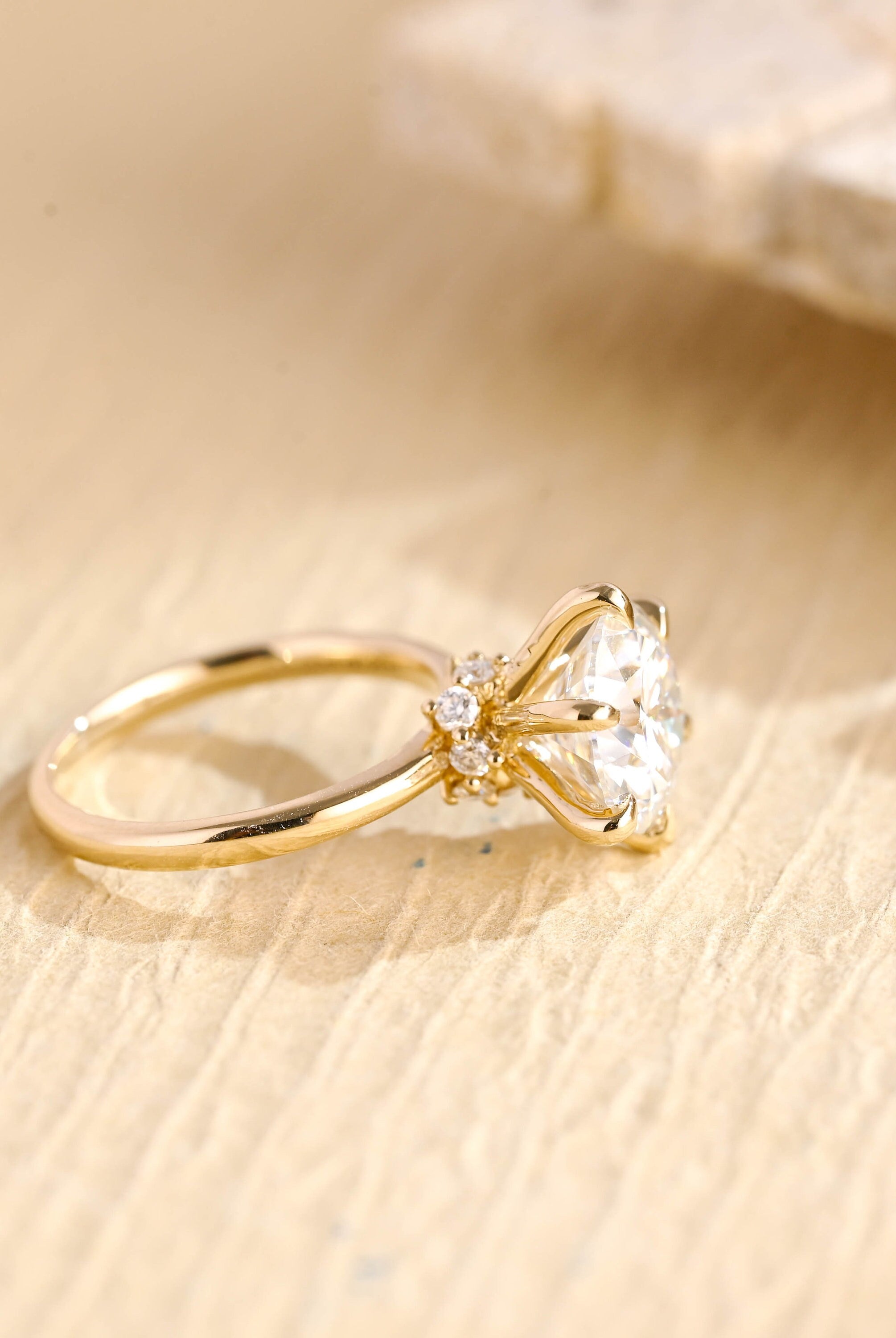Round Cut Hidden Halo Ring