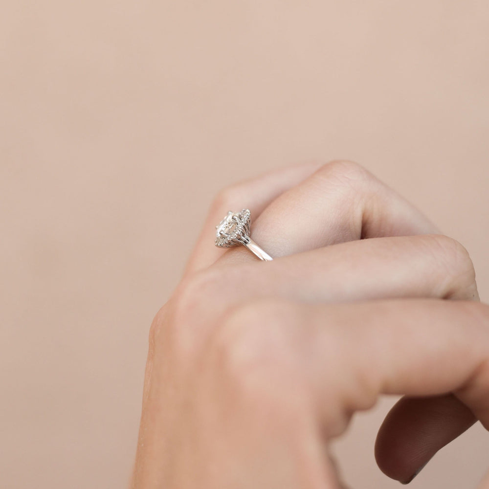 Round Moissanite Diamond Ring