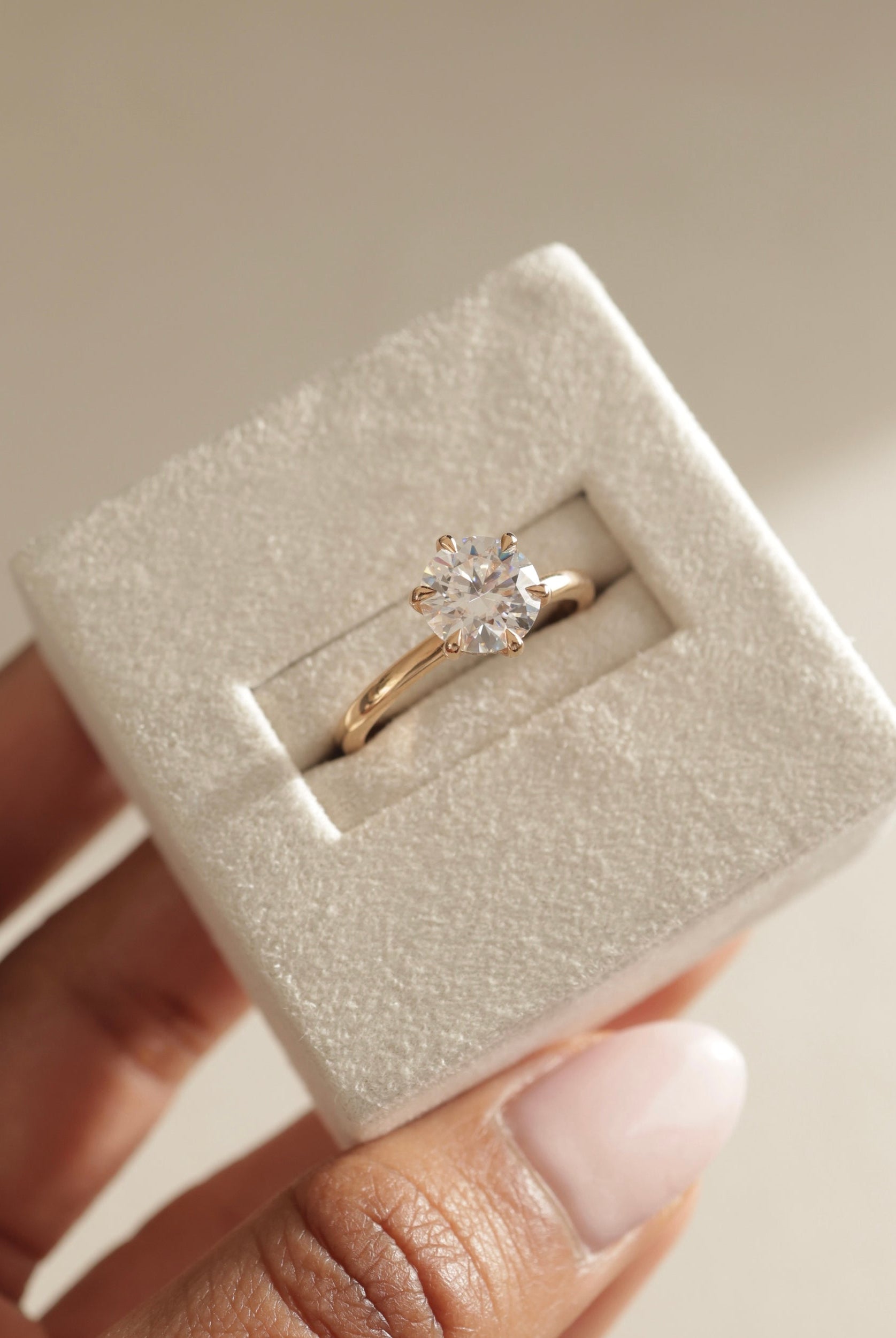 Round Hidden Halo Ring