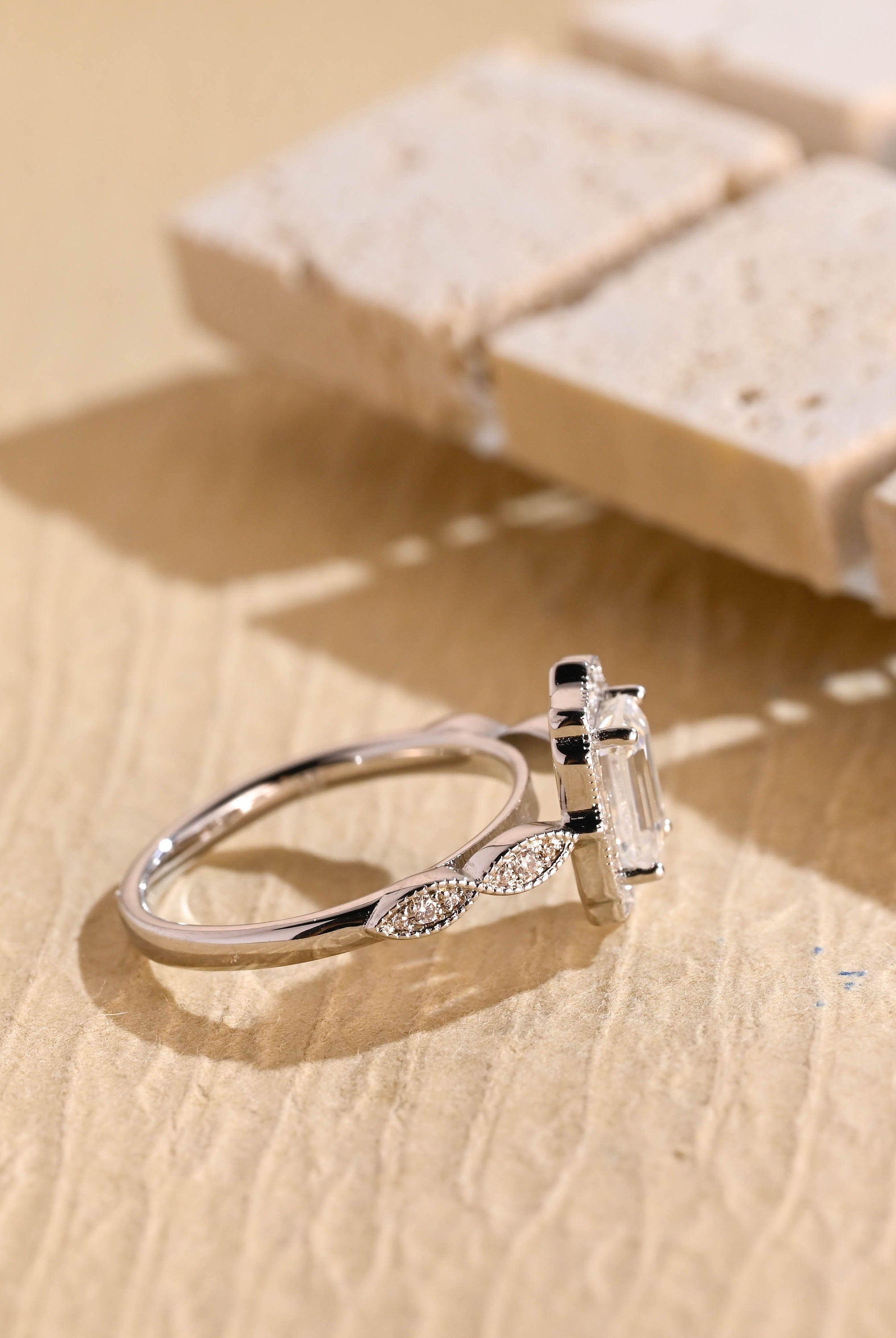 Cluster Moissanite Ring