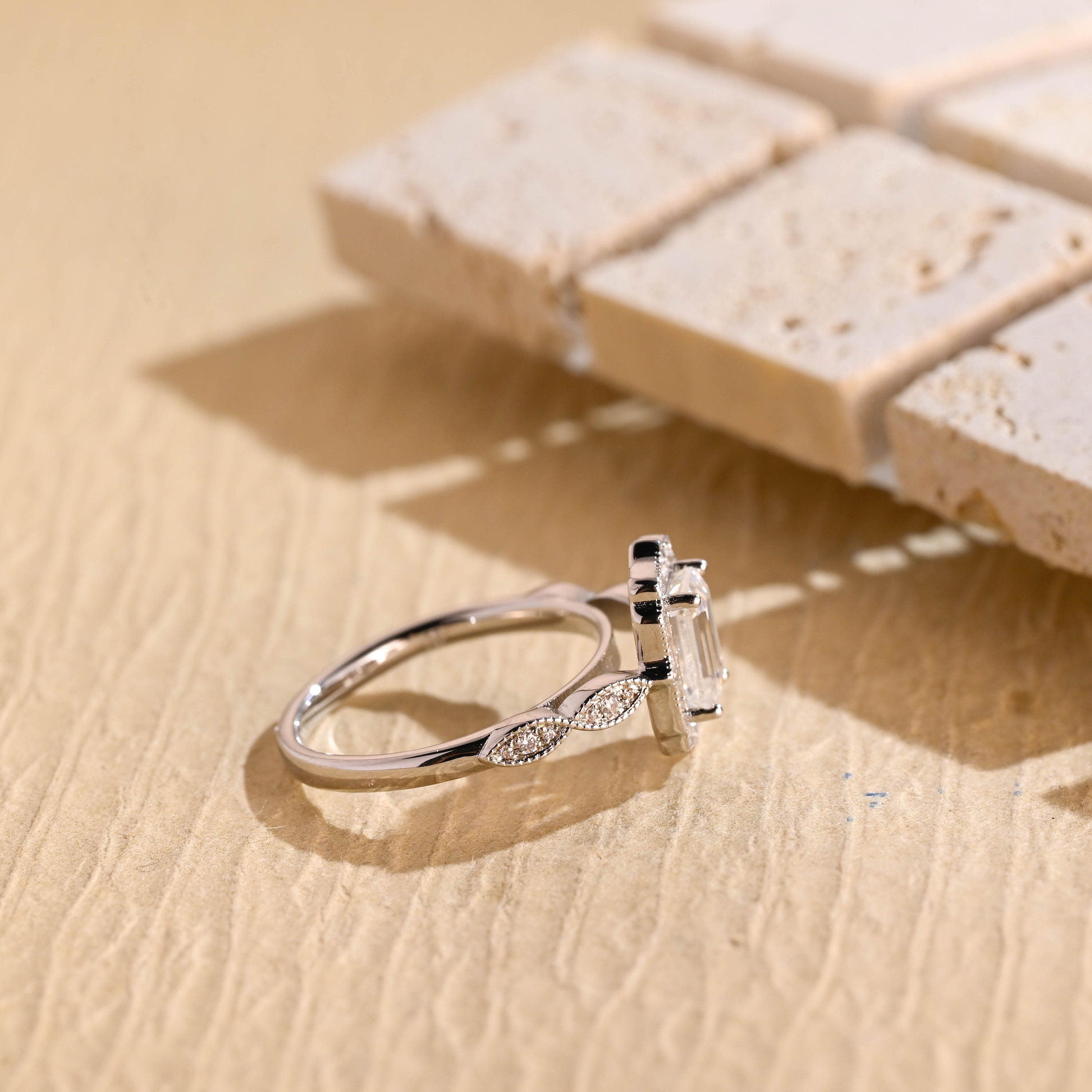 Cluster Moissanite Ring