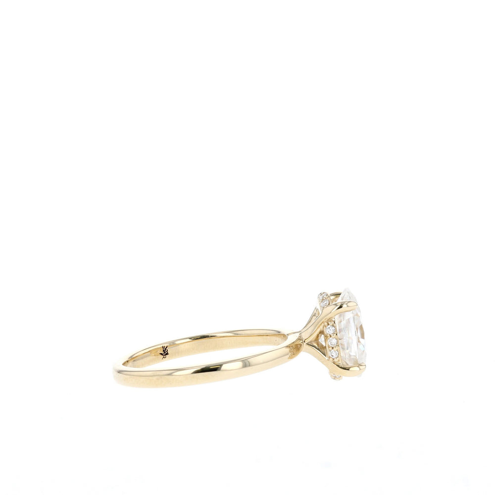 1.20CT Oval Hidden Halo Moissanite Diamond Engagement Ring