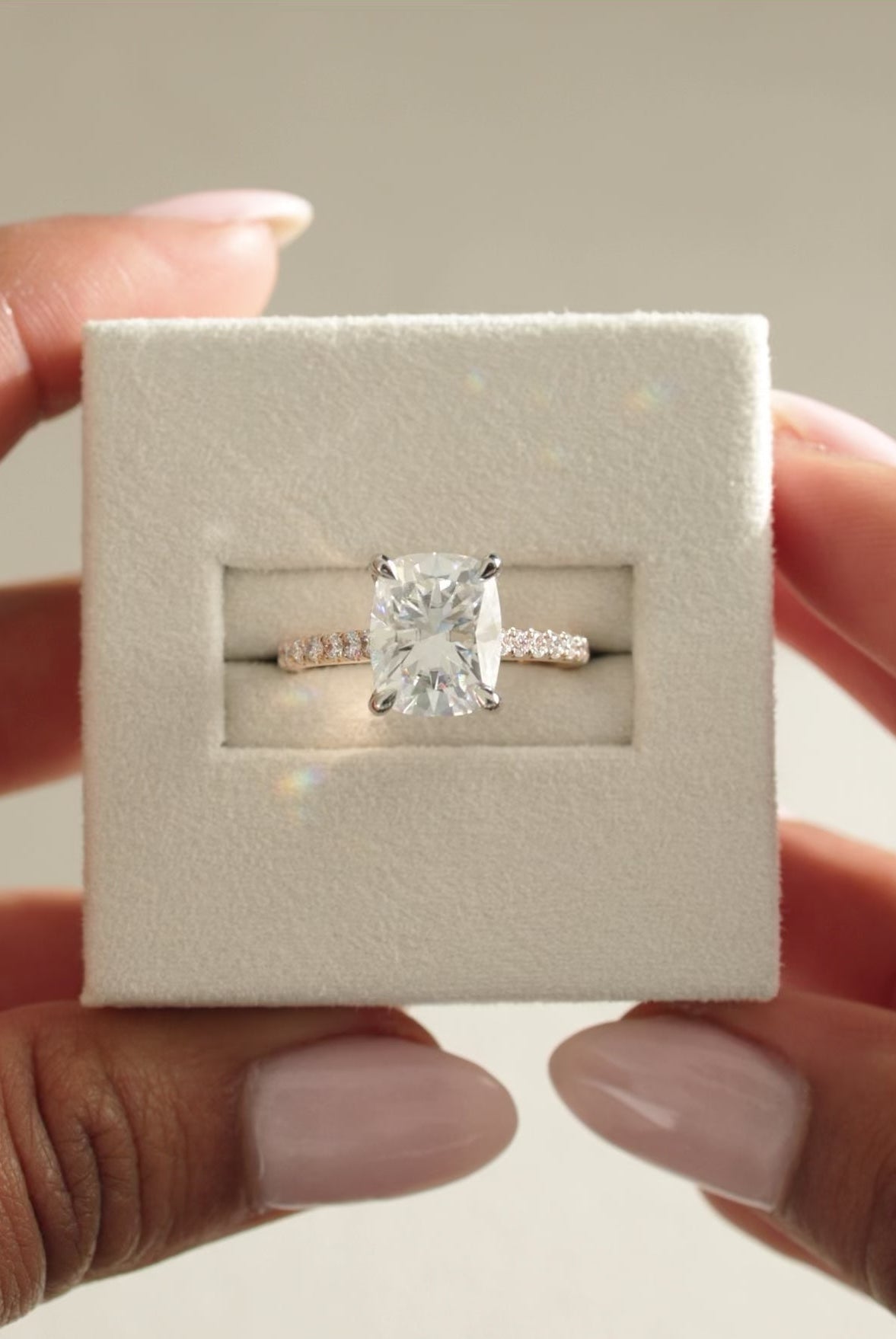 Hidden Halo Moissanite Ring