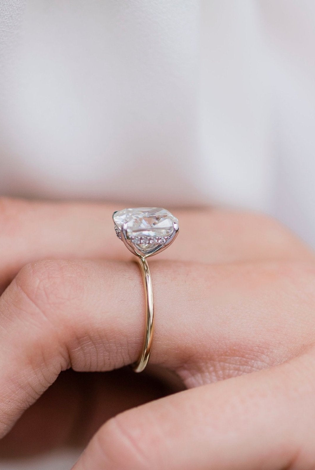 Moissanite Proposal Ring