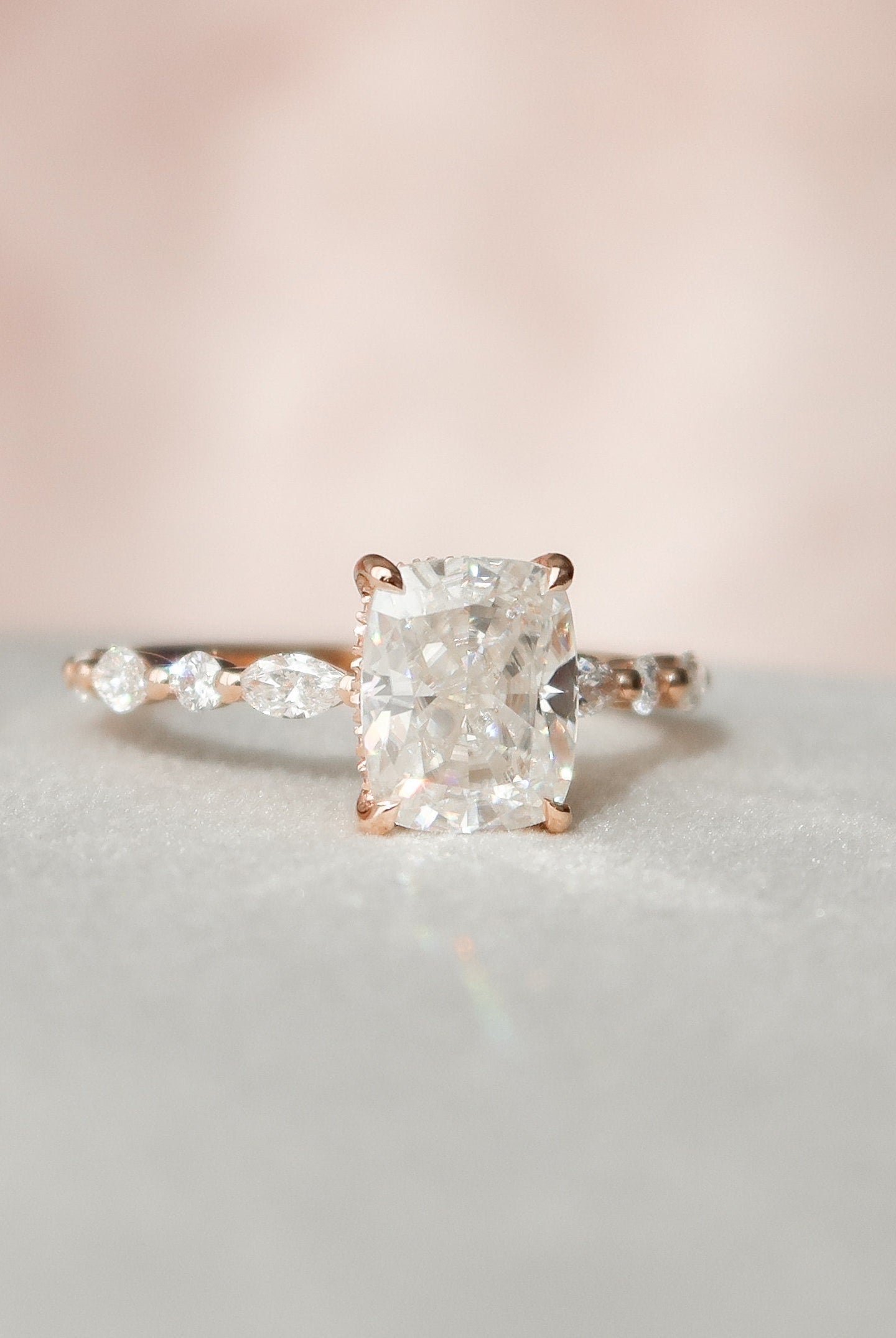 Modern Cushion Engagement Ring