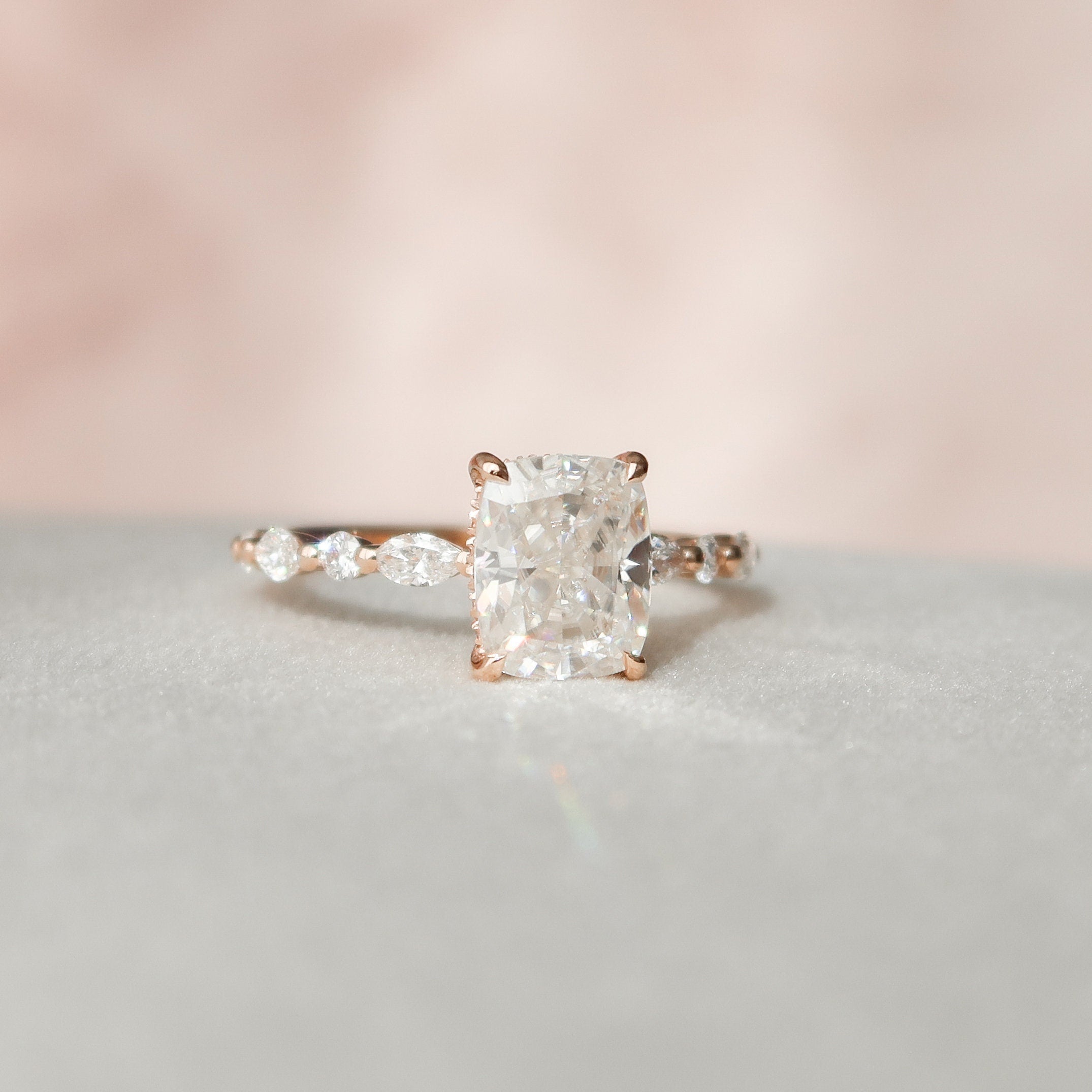 Modern Cushion Engagement Ring
