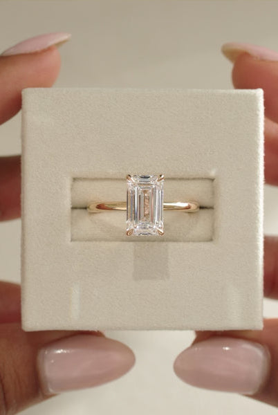 Hidden Halo Moissanite Ring