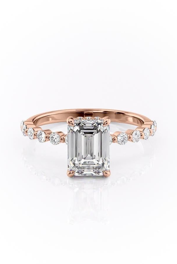 emerald-solitaire-pave-setting-moissanite-engagement-ring