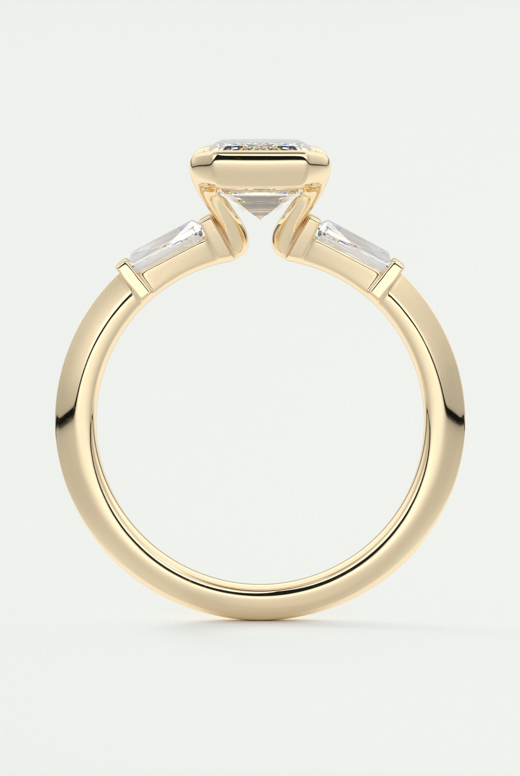 Modern Three Stone Ring