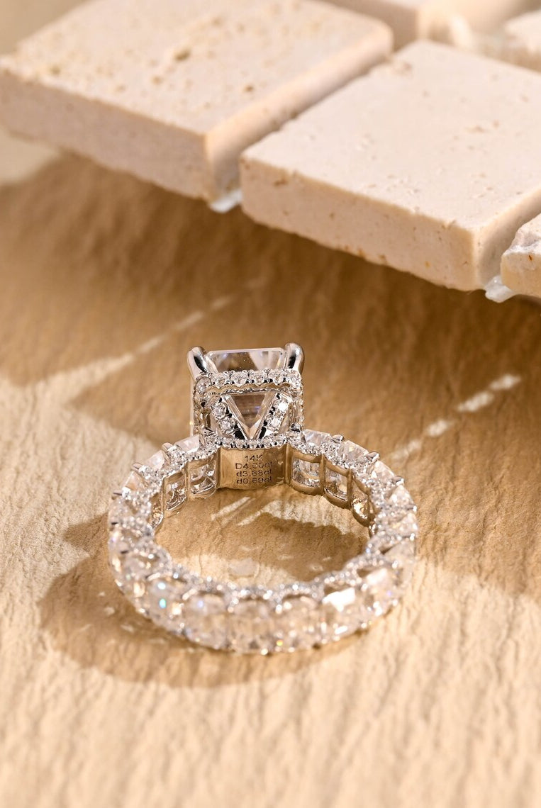 Emerald Pave Engagement Ring