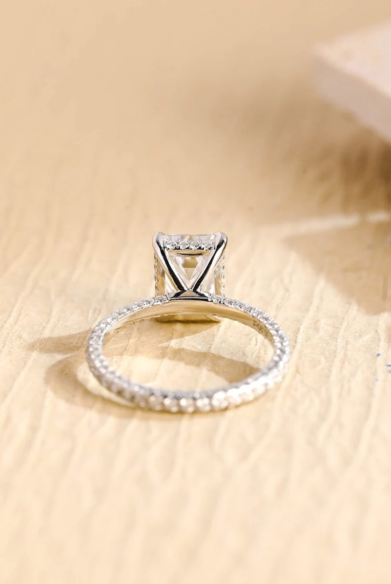 Pave Moissanite Engagement Ring
