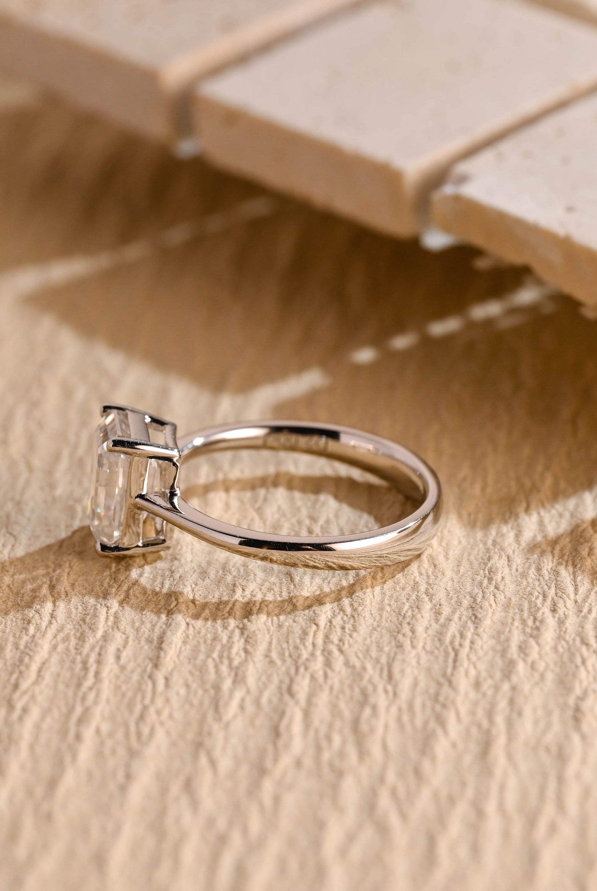 Emerald Solitaire Engagement Ring