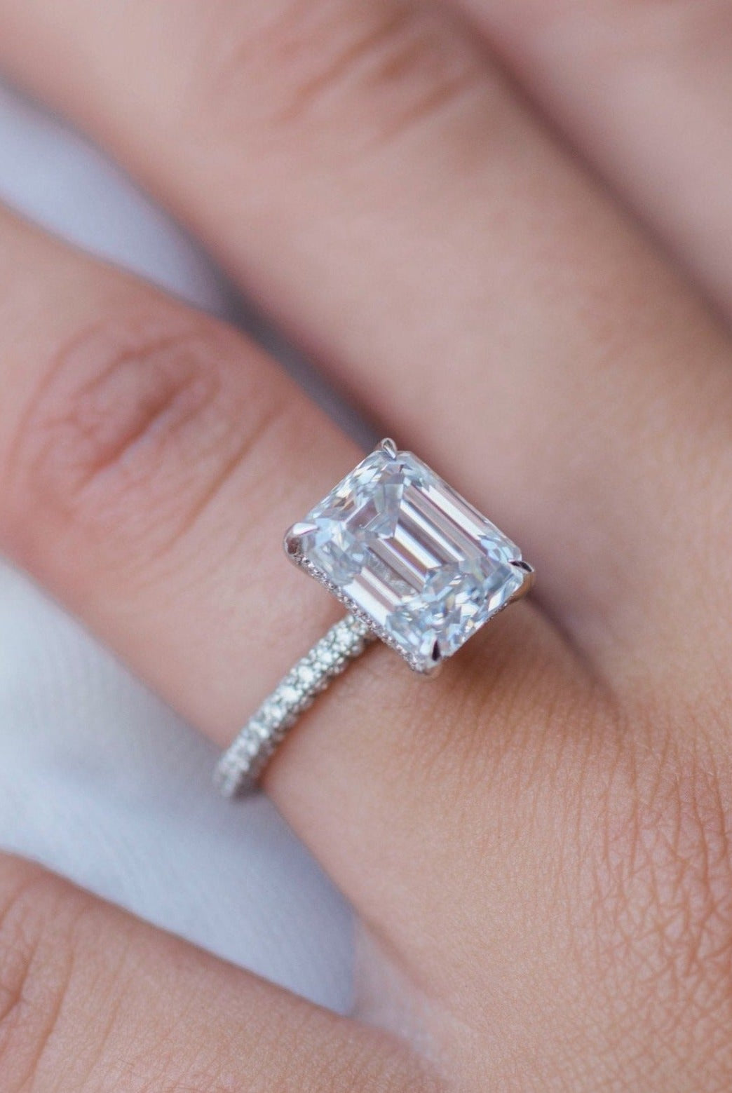 Hidden Halo Moissanite Ring