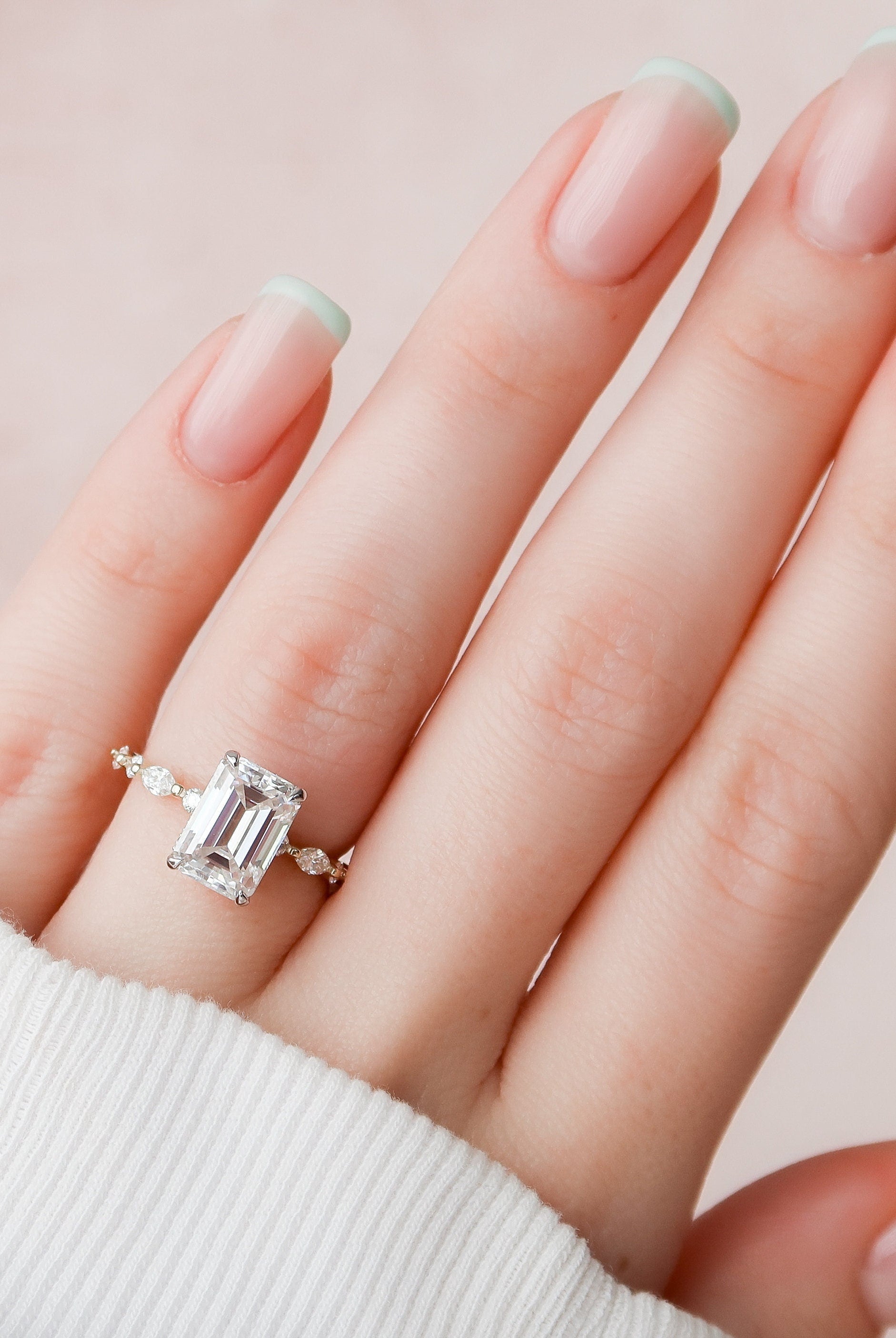 Hidden Halo Moissanite Ring