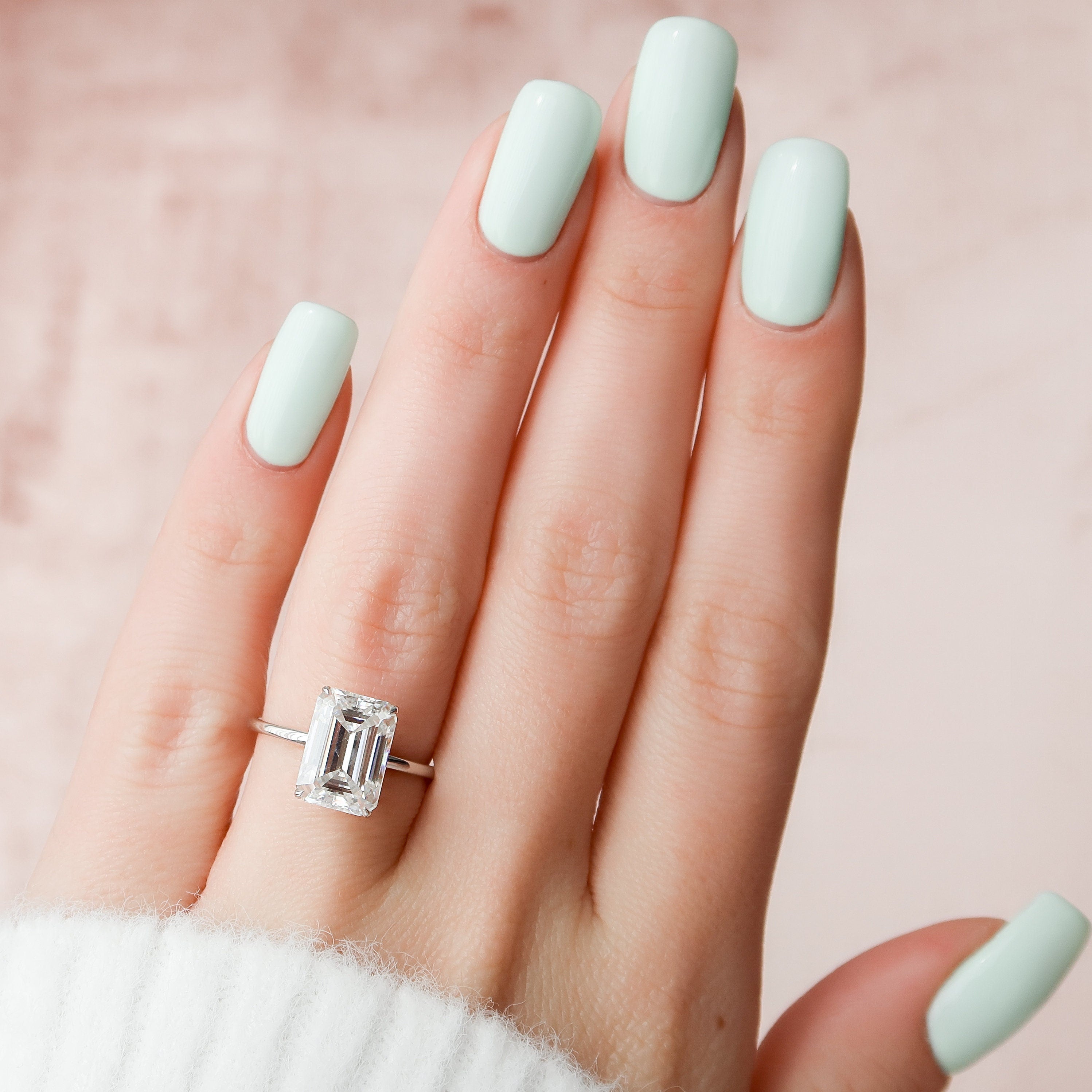 Hidden Halo Moissanite Ring