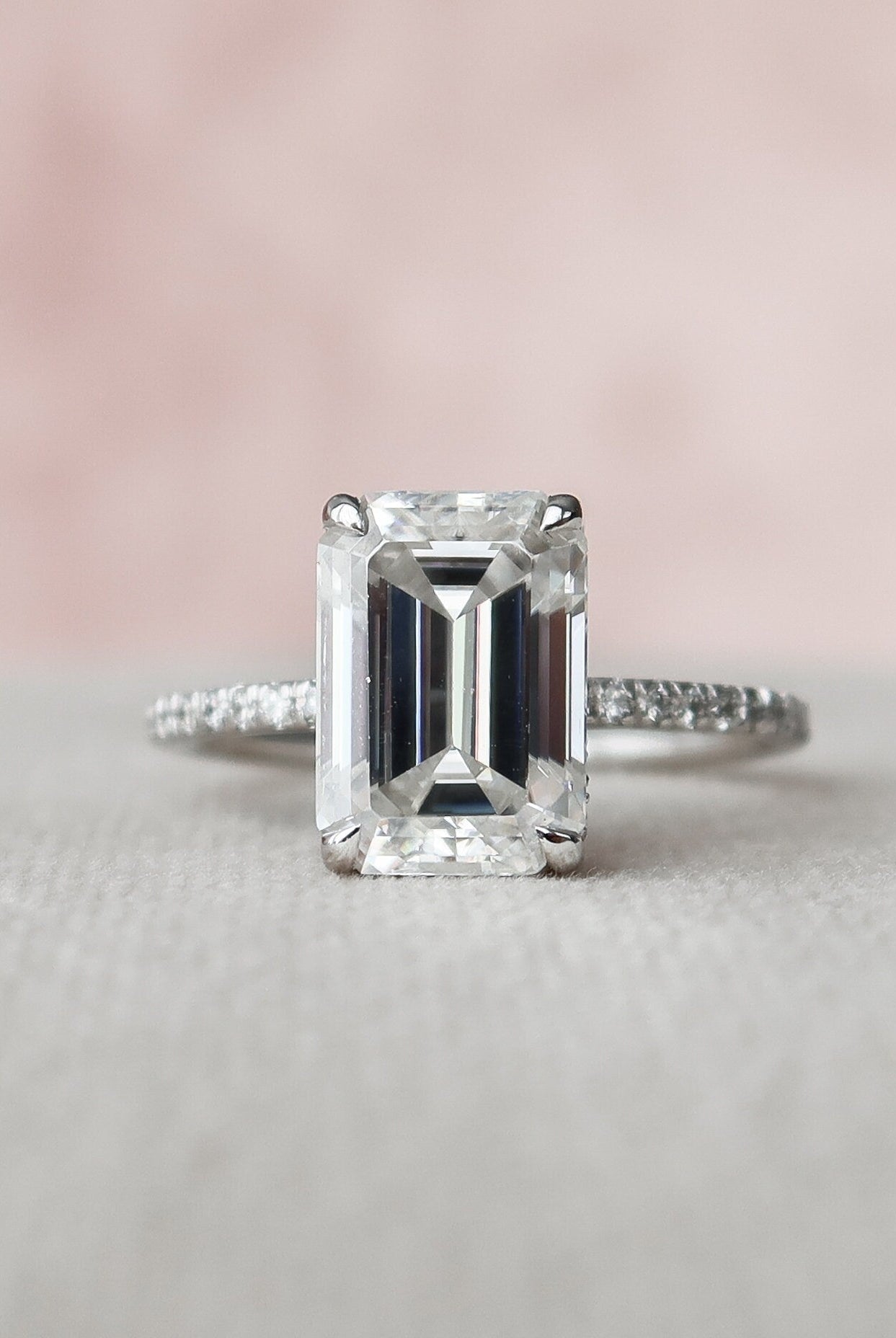 Hidden Halo Engagement Ring