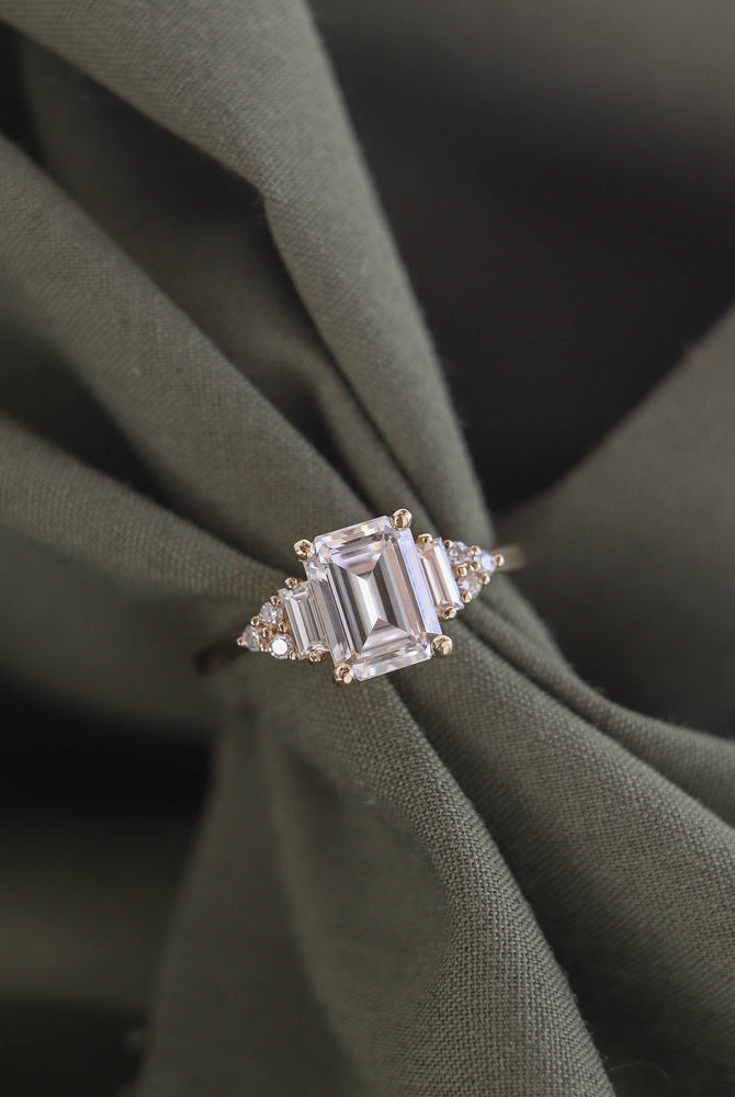 Emerald Cluster Engagement Jewelry