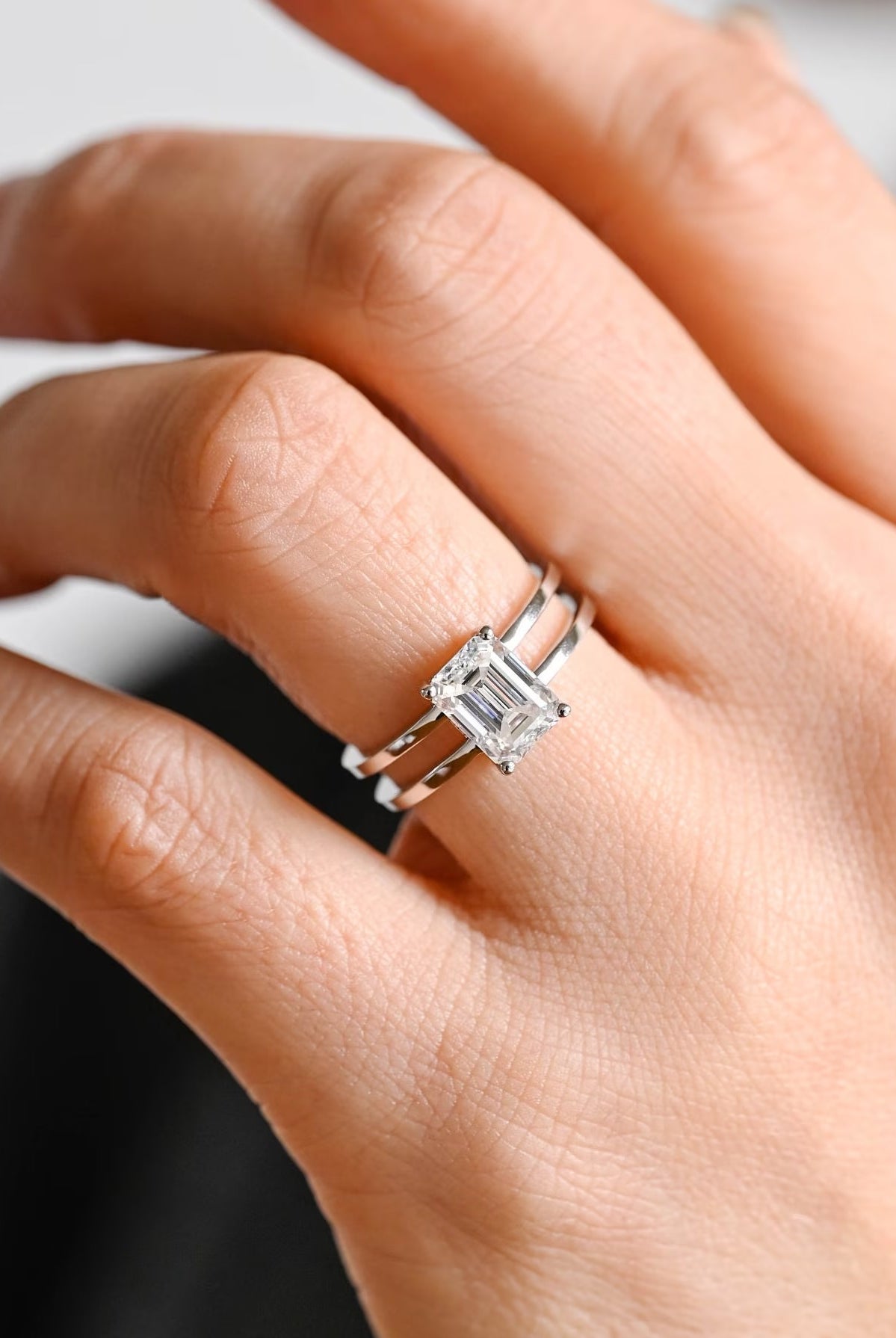 Lab Created Moissanite Ring