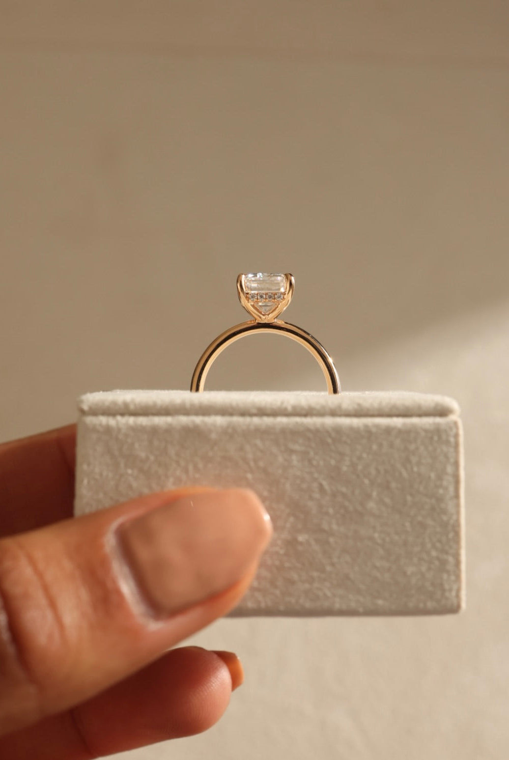 Diamond Solitaire Moissanite Ring