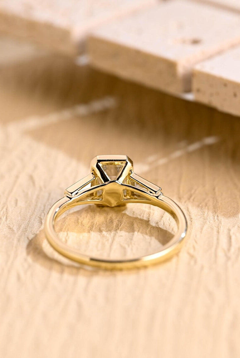 Three Stone Moissanite Ring