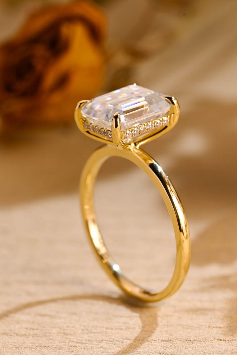 Diamond Accent Moissanite Ring