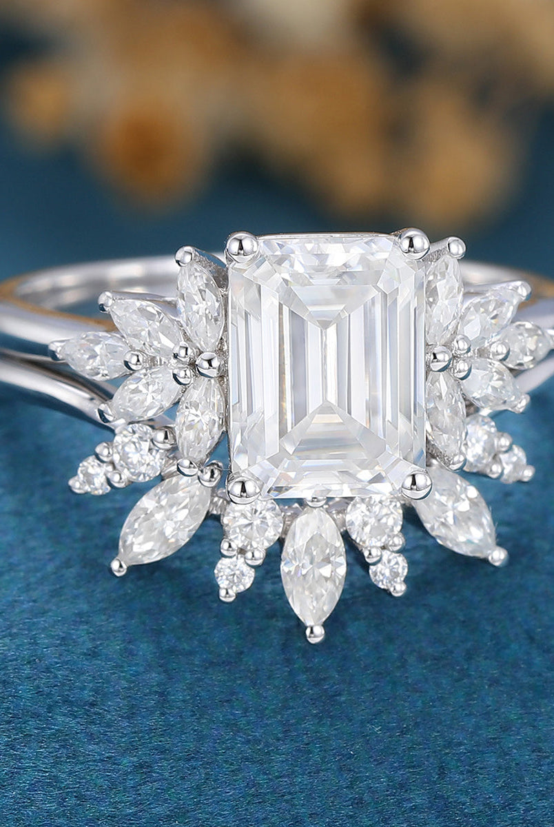1-60-ct-emerald-shaped-moissanite-cluster-bridal-set-8