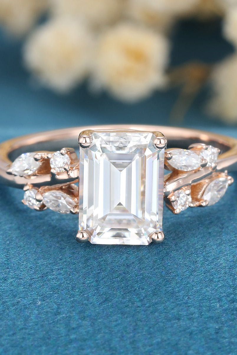 1-60-ct-emerald-shaped-moissanite-cluster-engagement-ring-4