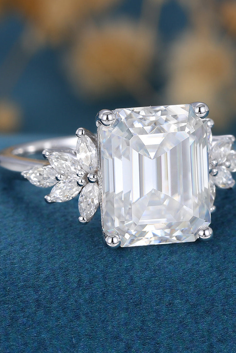 3-0-ct-emerald-shaped-moissanite-cluster-engagement-ring