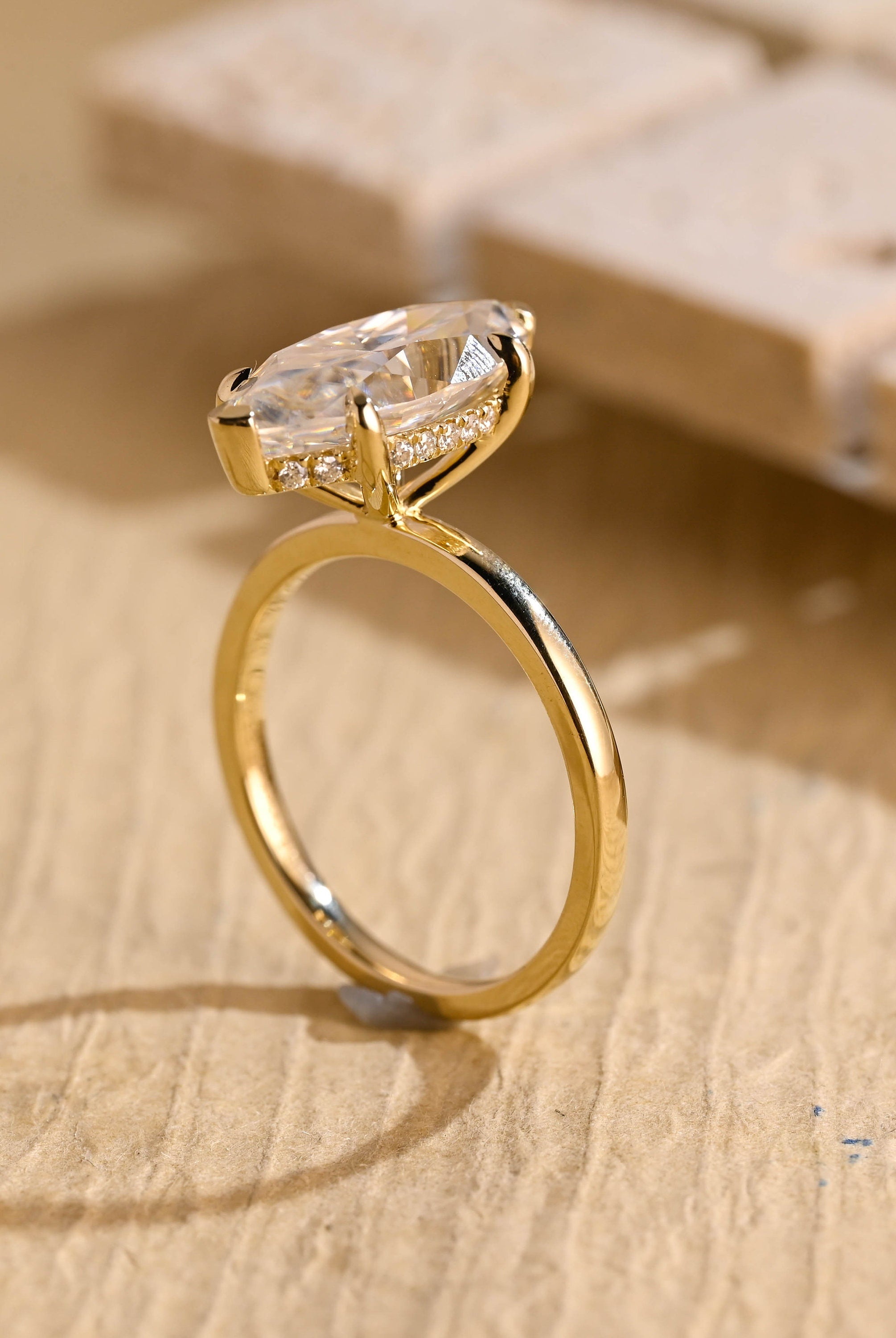 Hidden Halo Engagement Ring