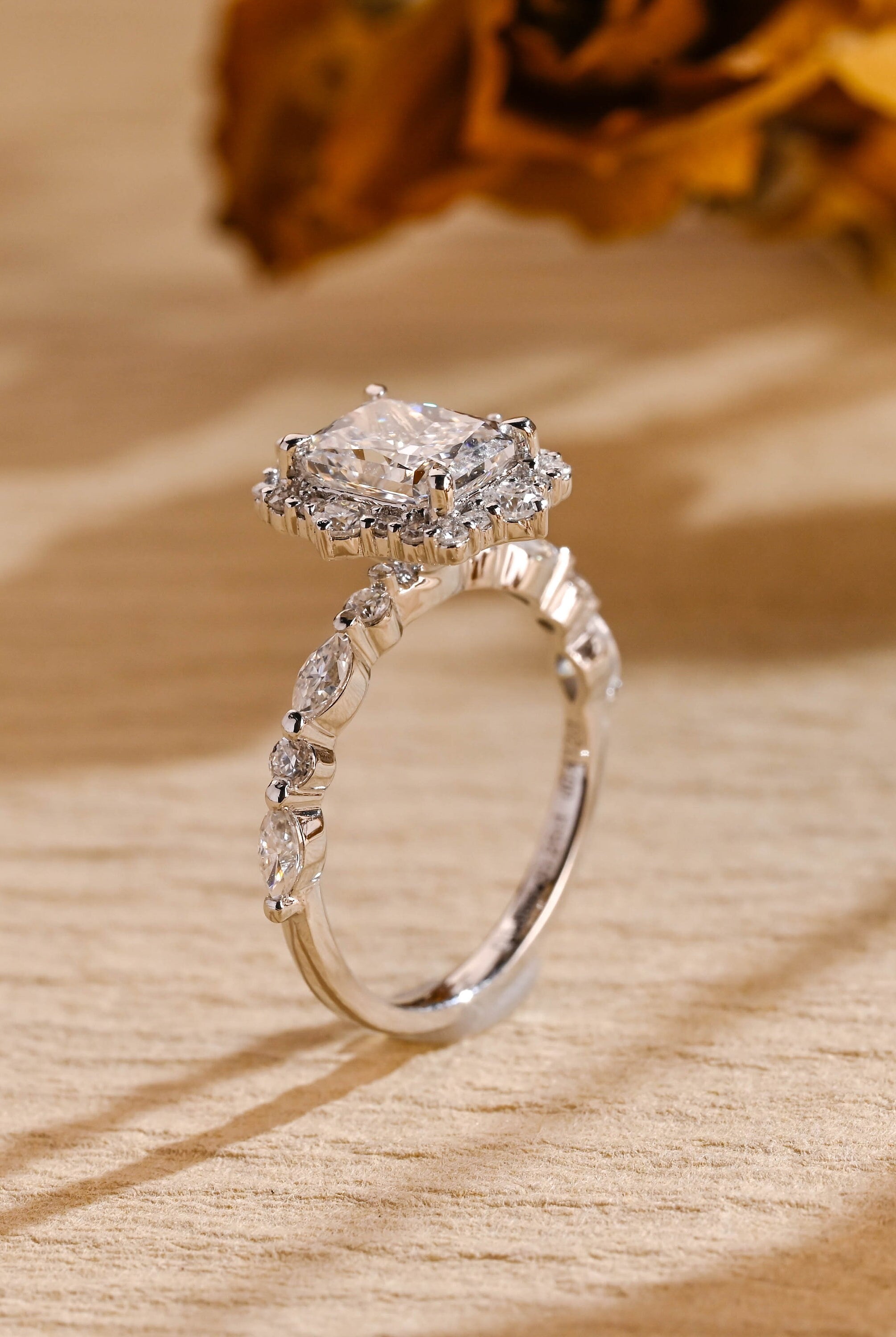moissanite bridal ring set