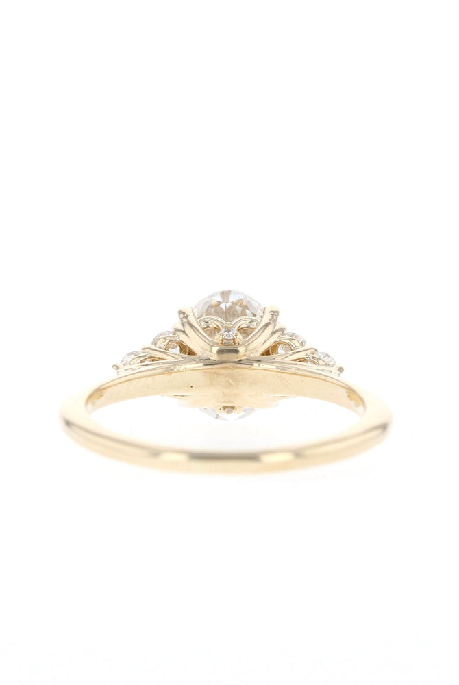 1.20CT Oval Cluster Moissanite Diamond Engagement Ring