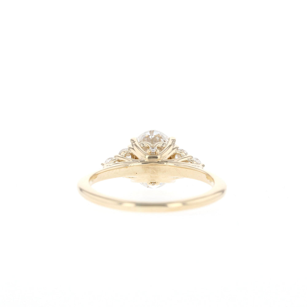 1.20CT Oval Cluster Moissanite Diamond Engagement Ring