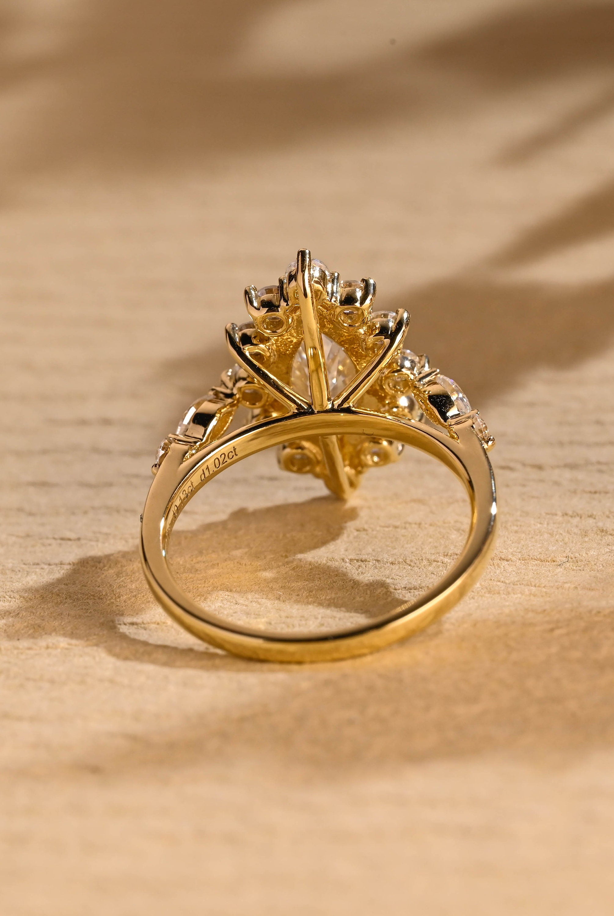 White Gold Marquise Moissanite Ring