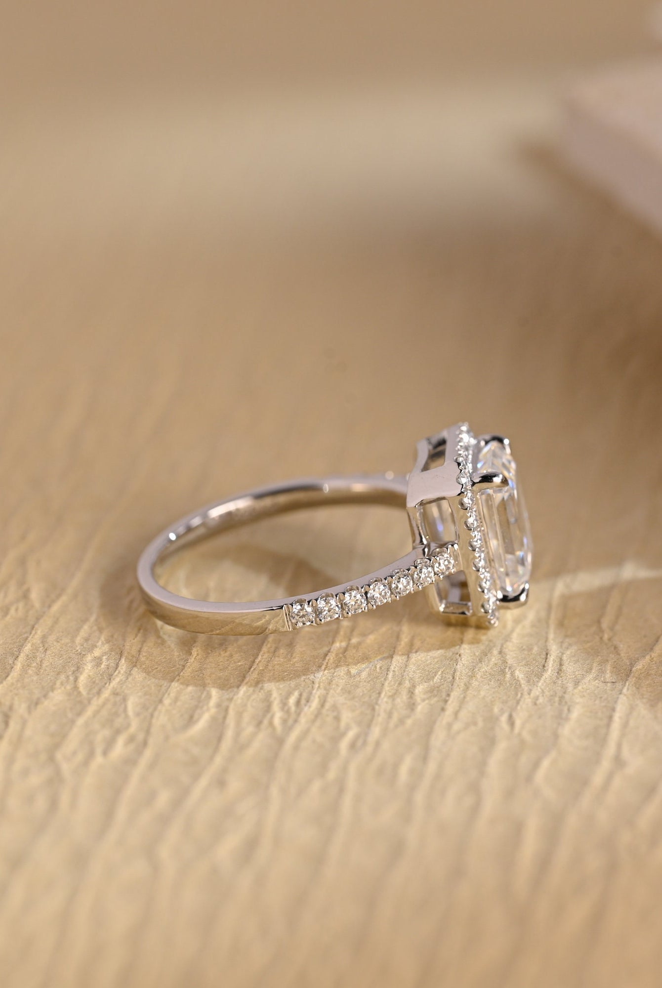 Shop Halo Moissanite Engagement Rings USA