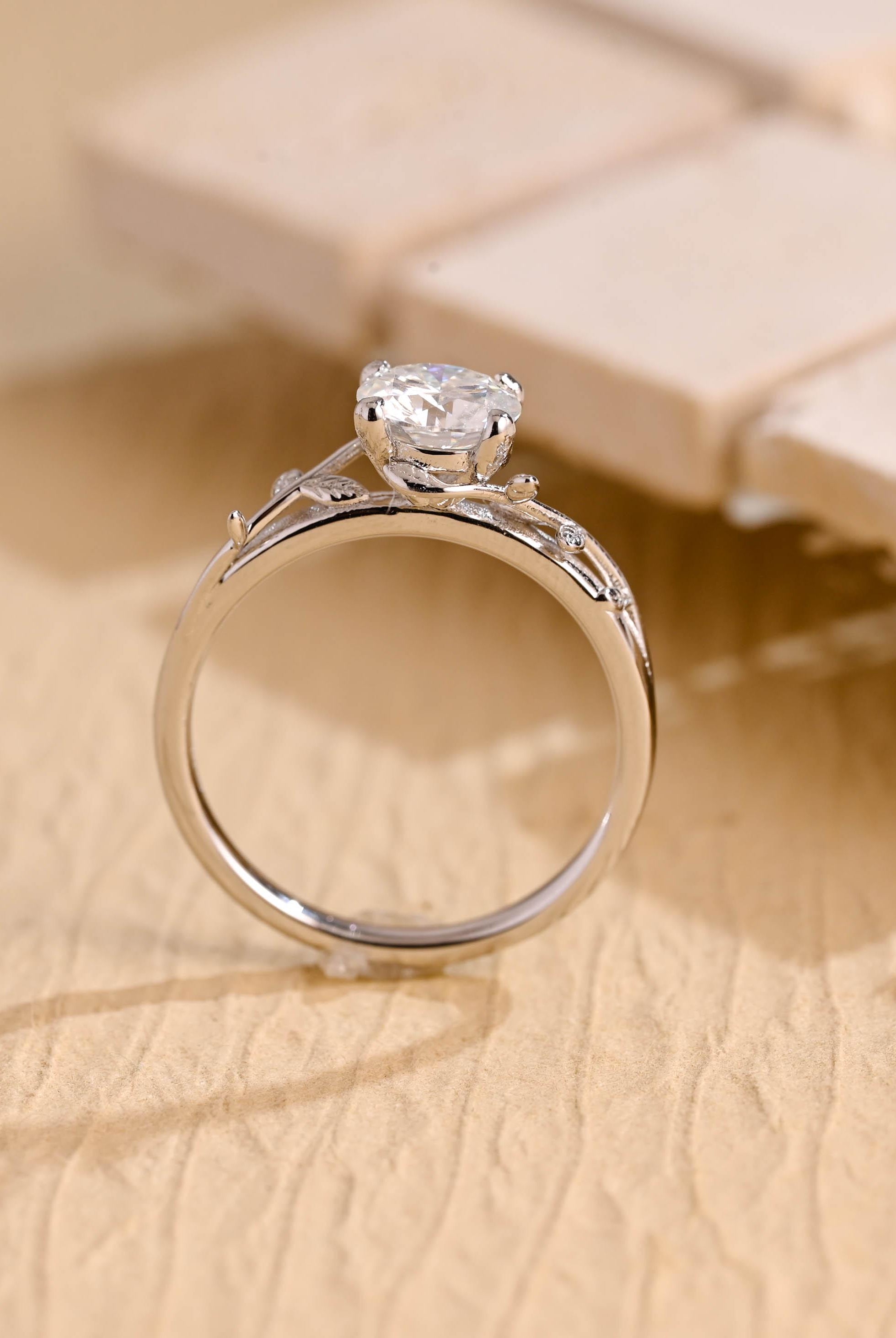 Nature Inspired Moissanite Ring