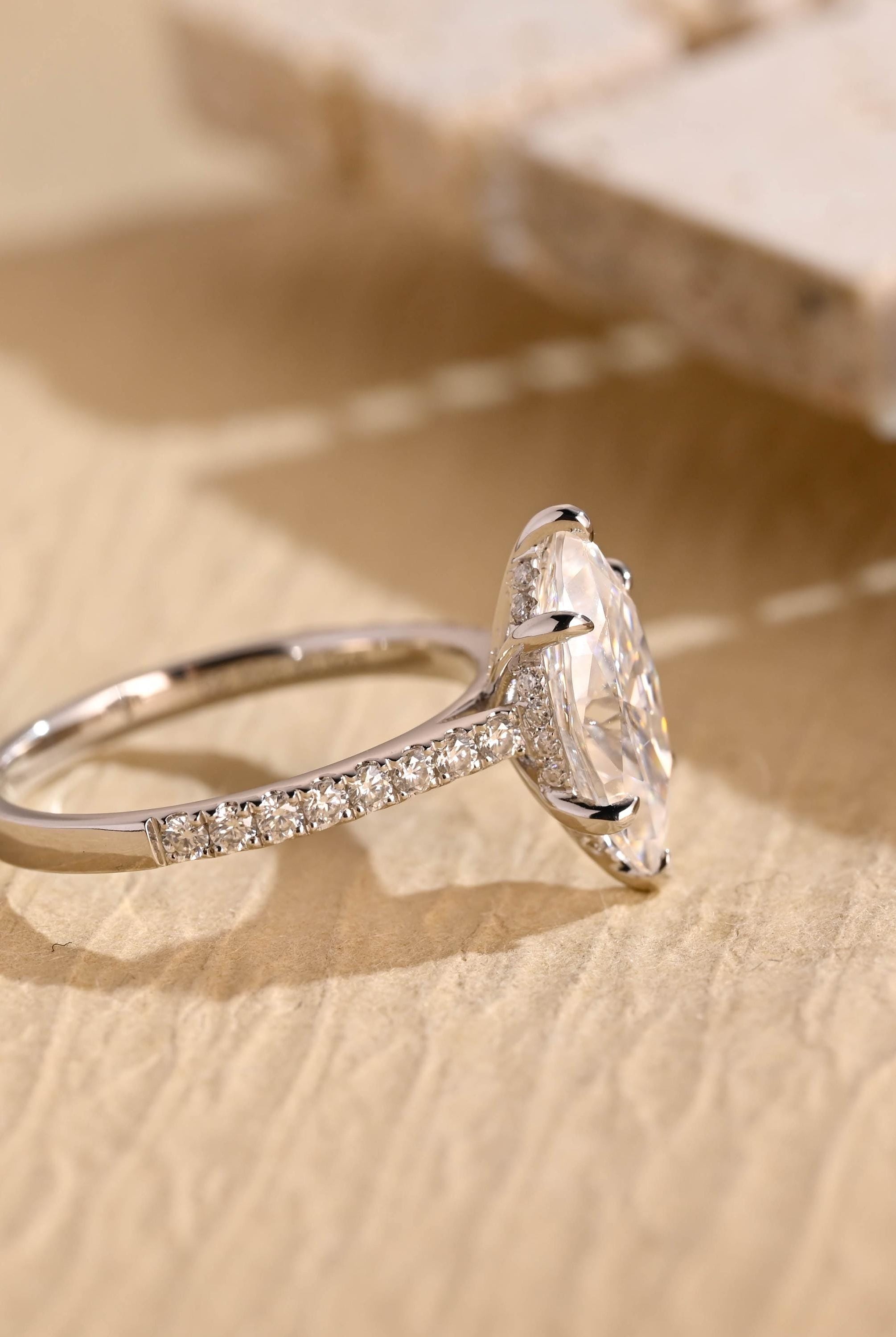 Diamond Pave Moissanite Ring
