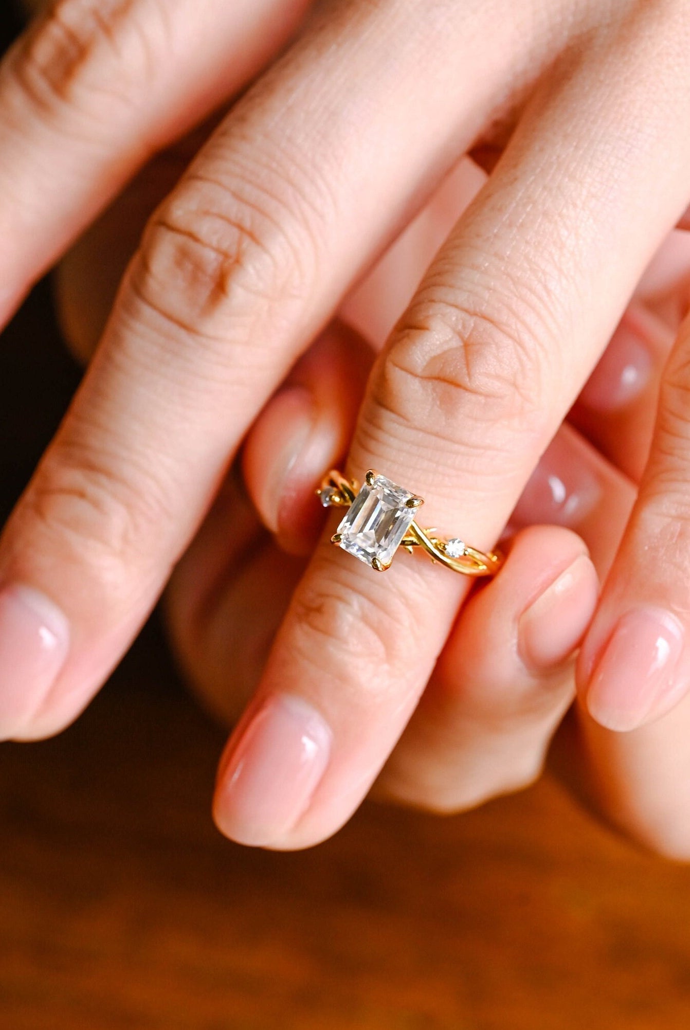 White Gold Moissanite Ring