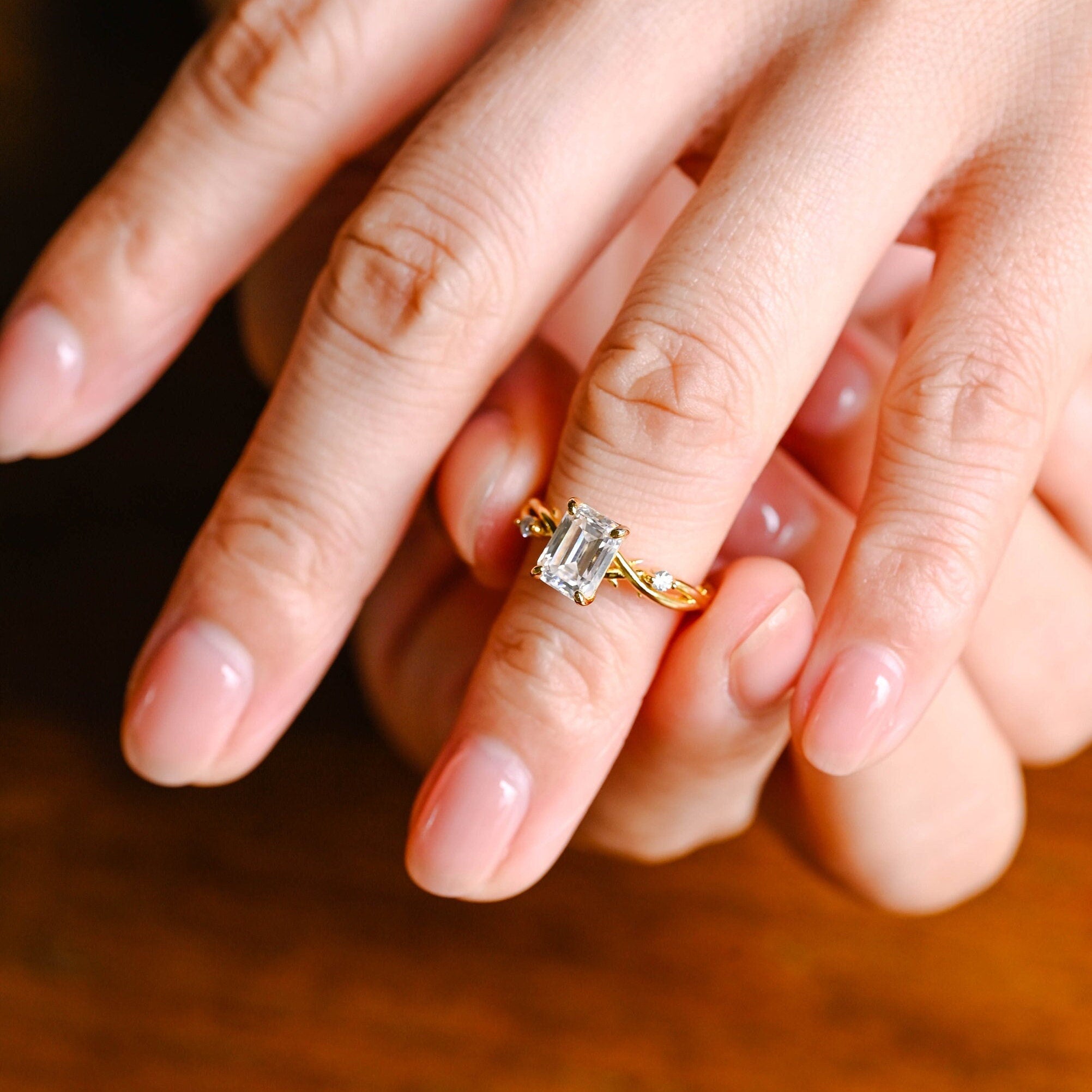 White Gold Moissanite Ring