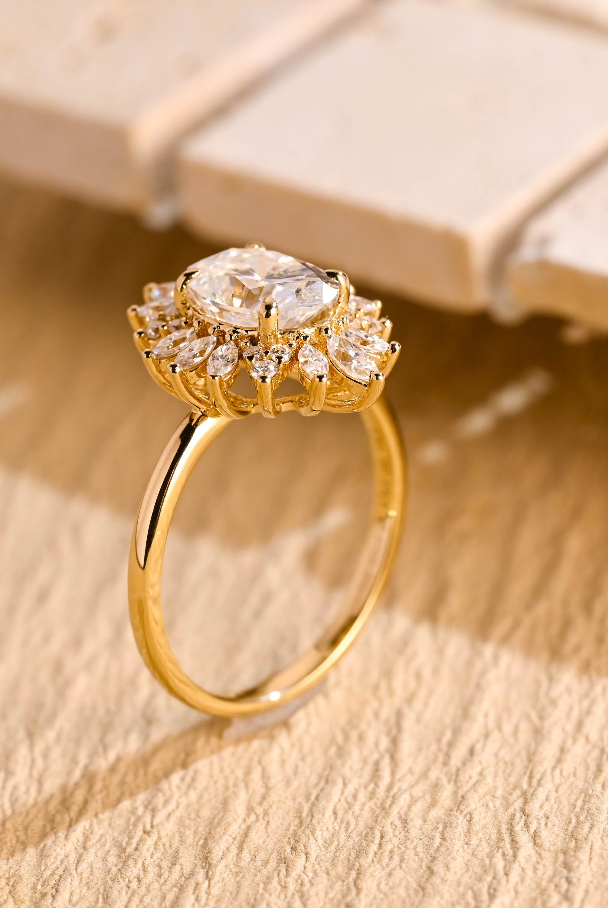 Custom Oval Moissanite Engagement Ring