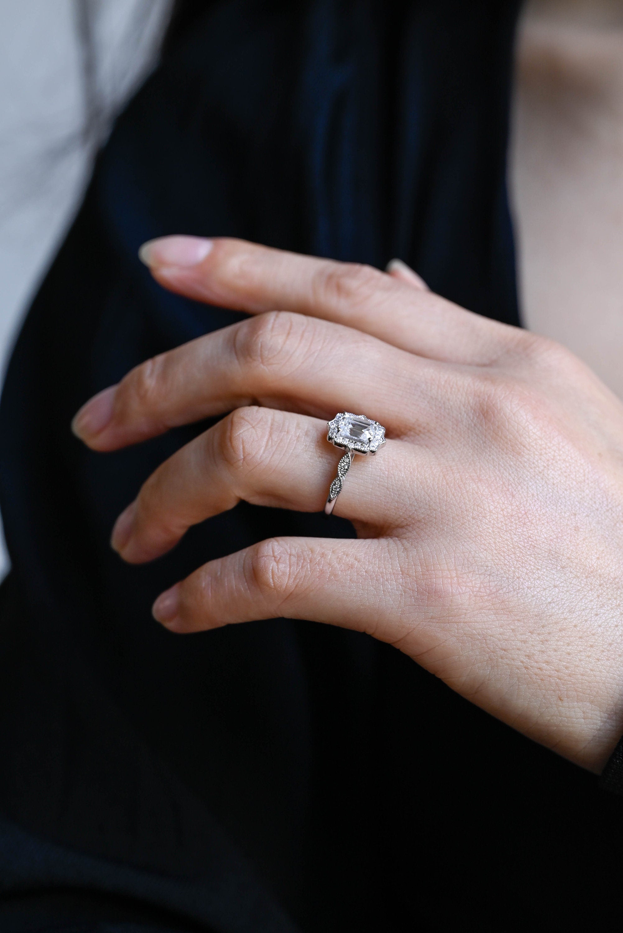 Emerald Cut Engagement Ring