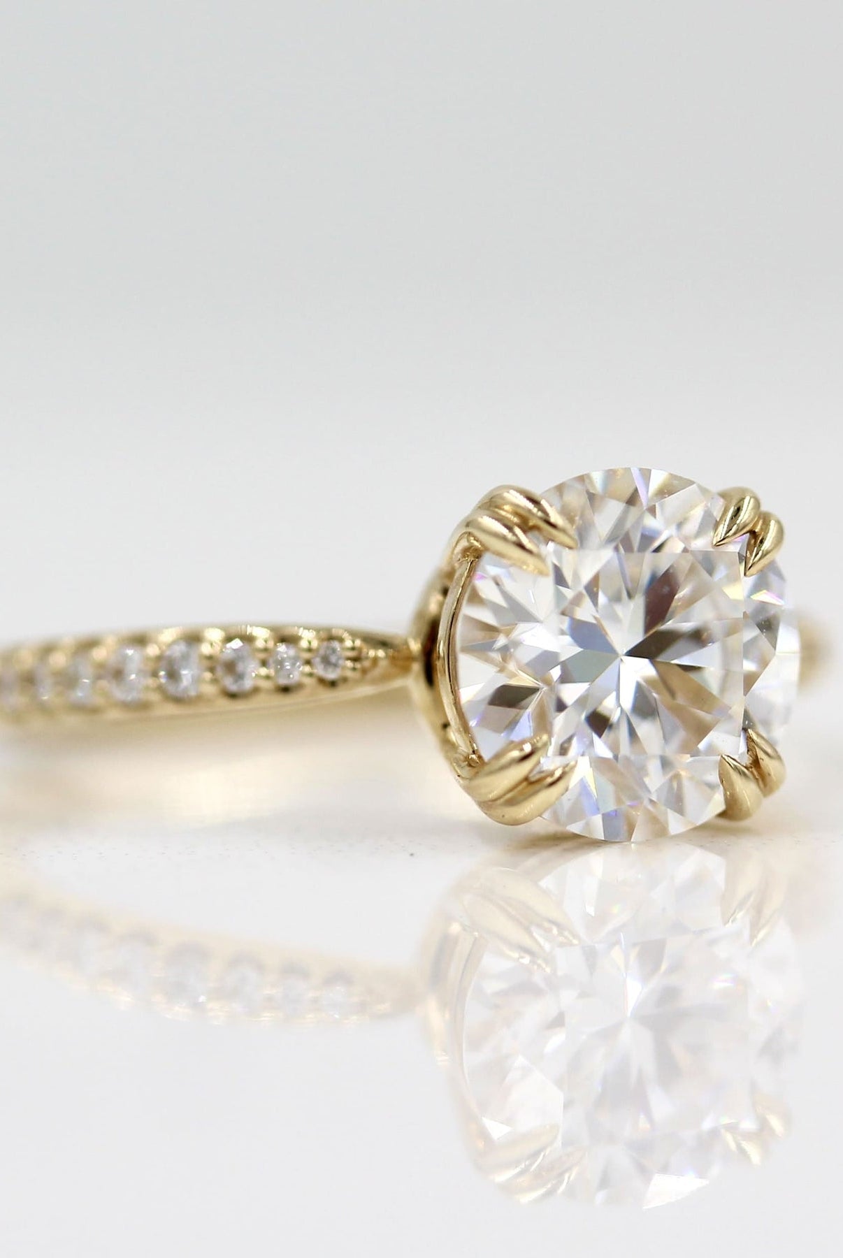 Moissanite solitaire engagement rings under $500