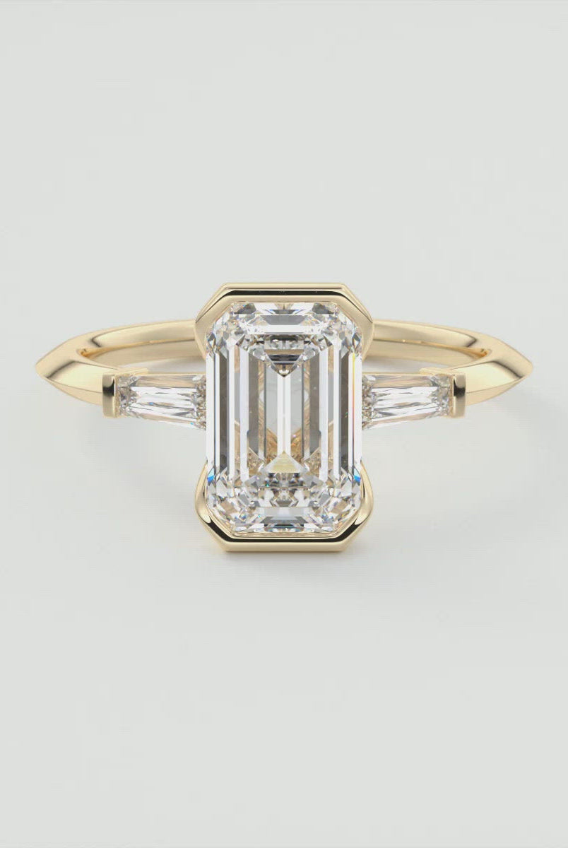 Emerald Cut Bridal Ring