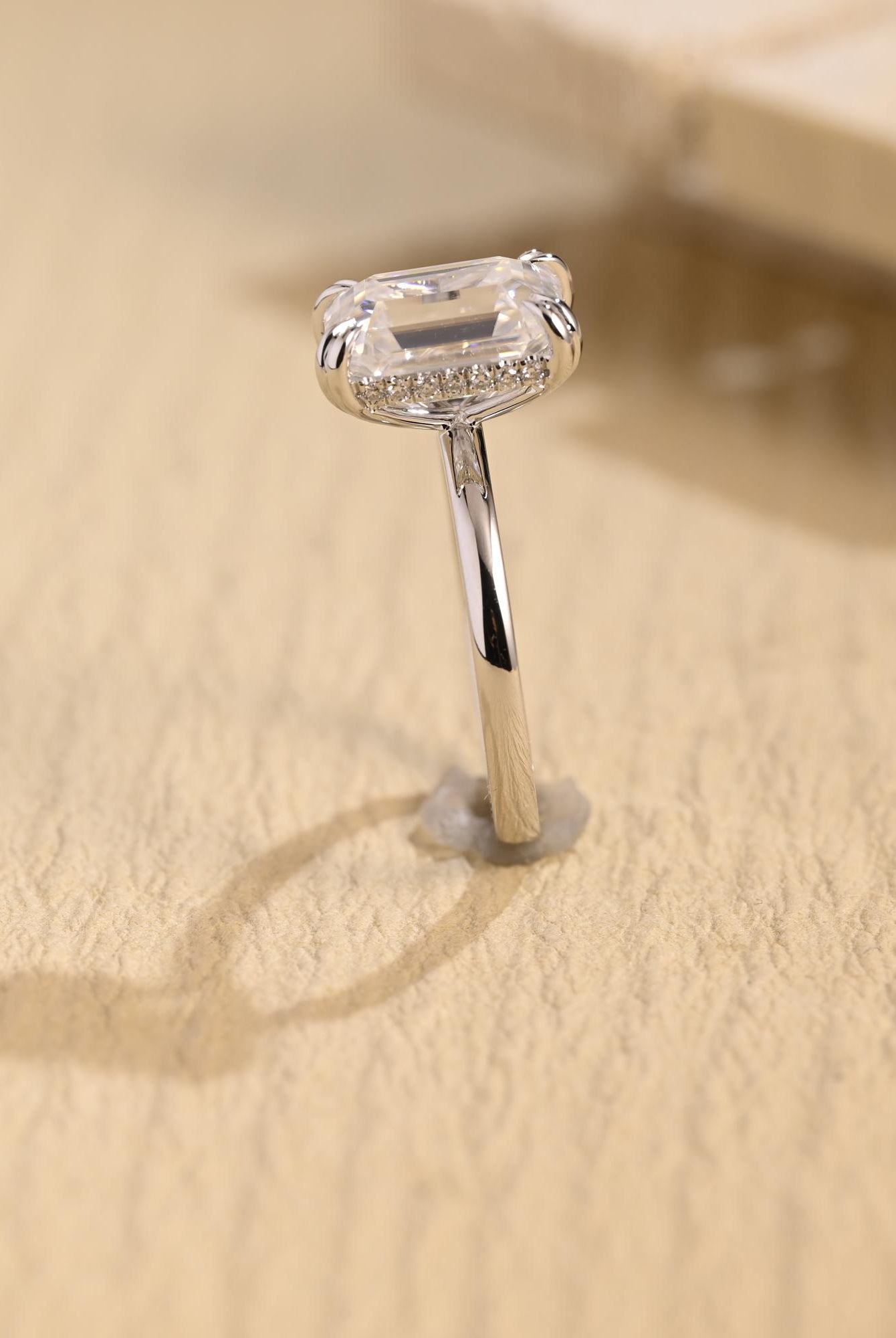 Hidden Halo Engagement Ring