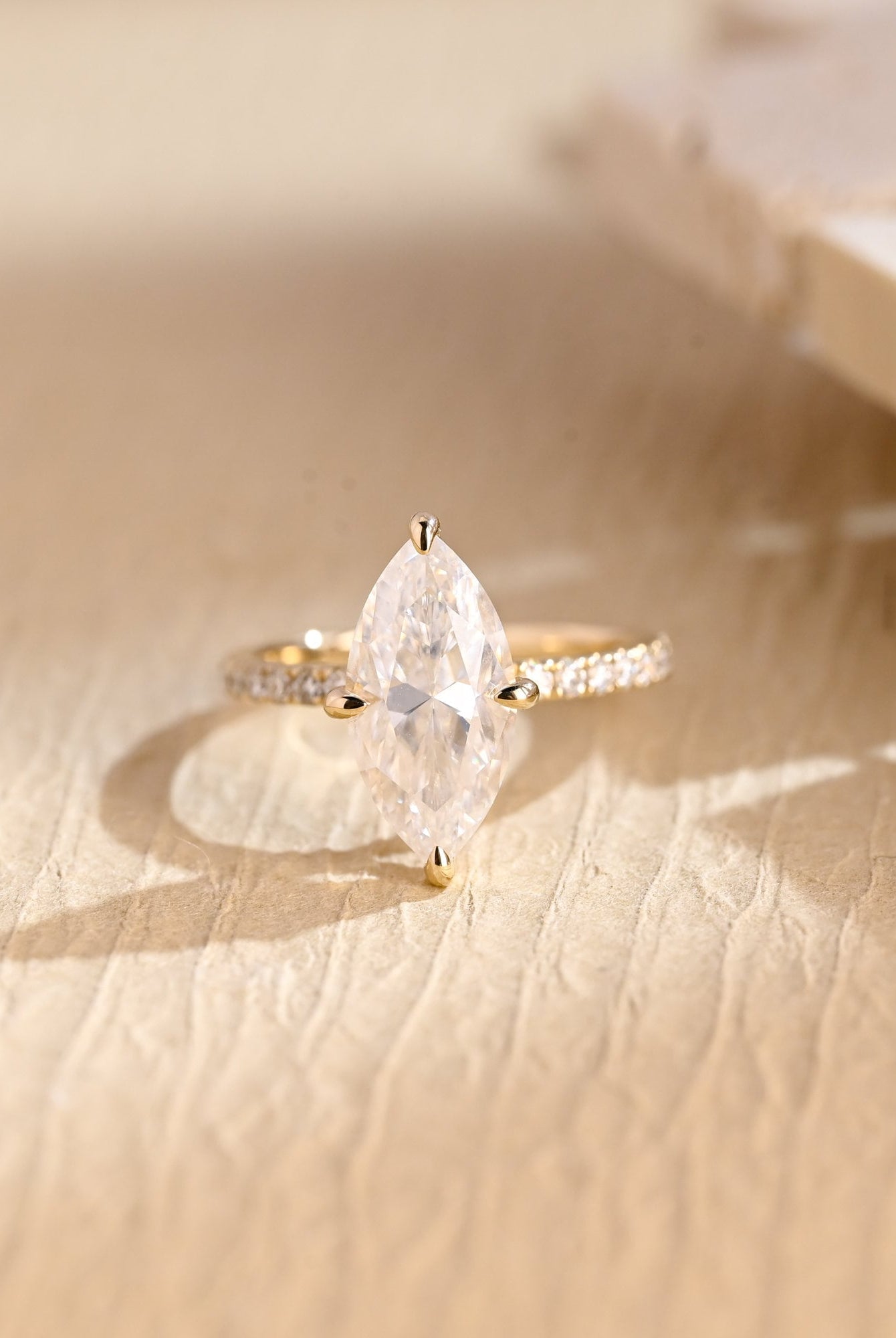 Marquise Pave Engagement Ring