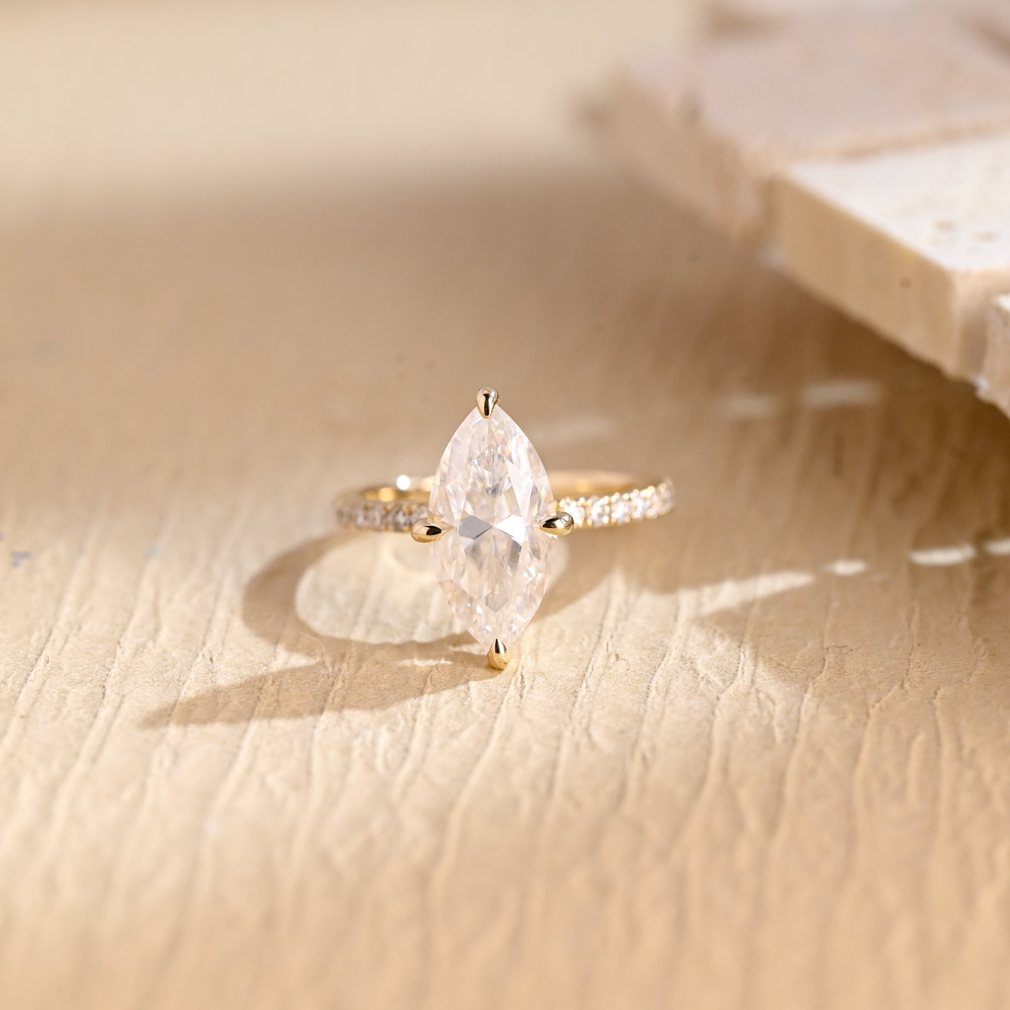 Marquise Pave Engagement Ring