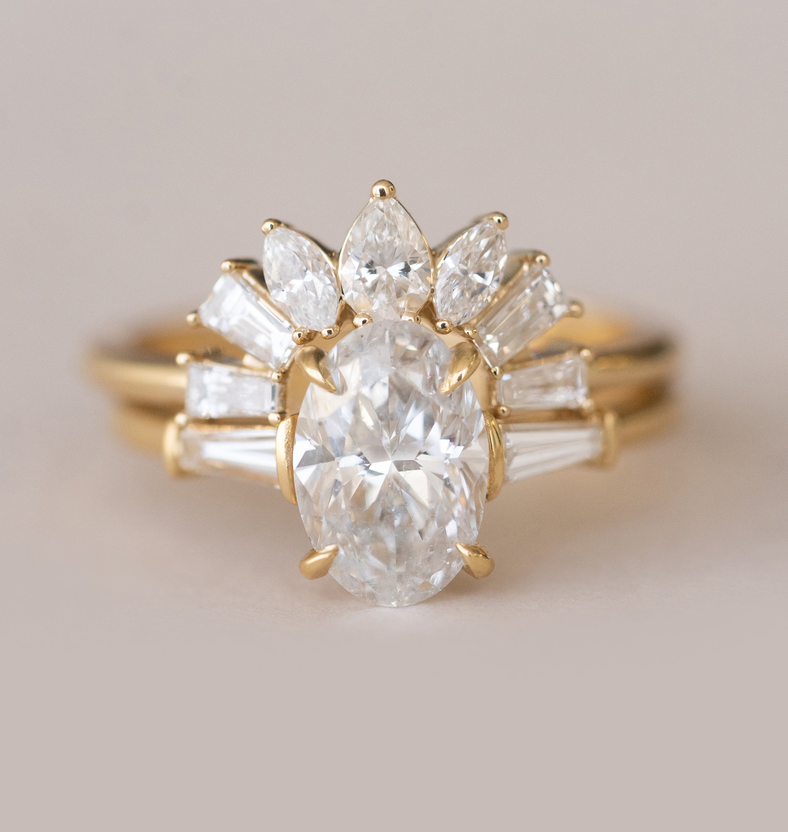 1.61CT Oval Three Stone Moissanite Diamond Solitaire Engagement Ring