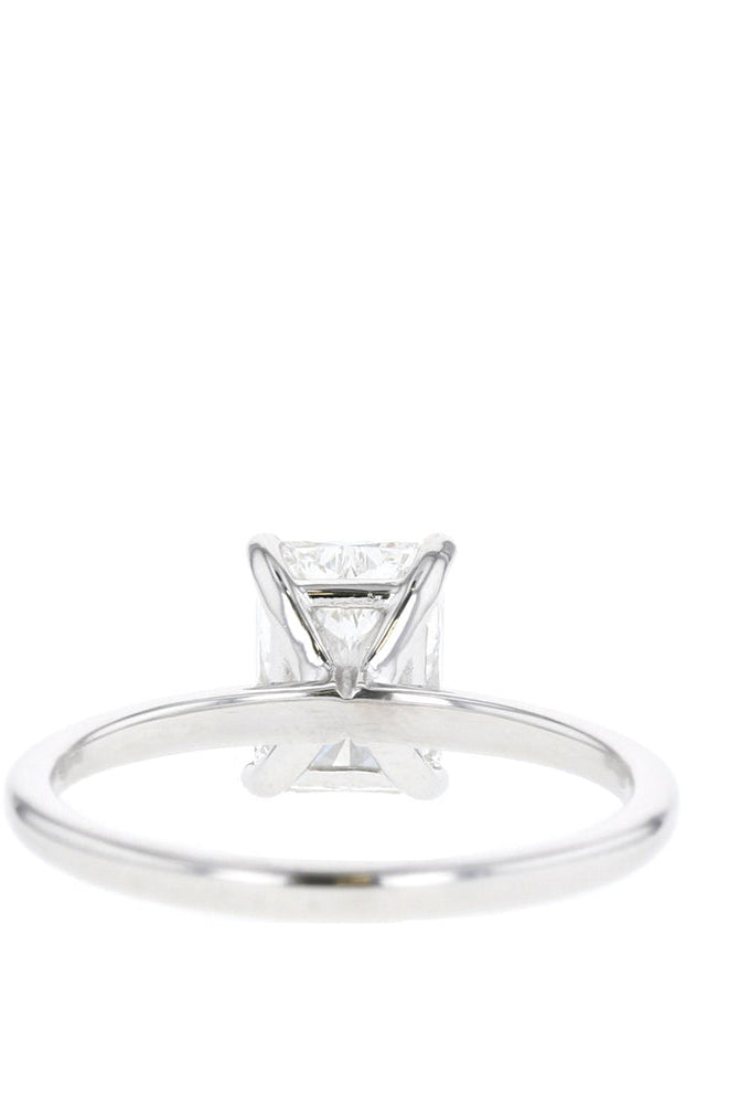 1.70ct Radiant Four Prong Moissanite Diamond Solitaire Engagement Ring