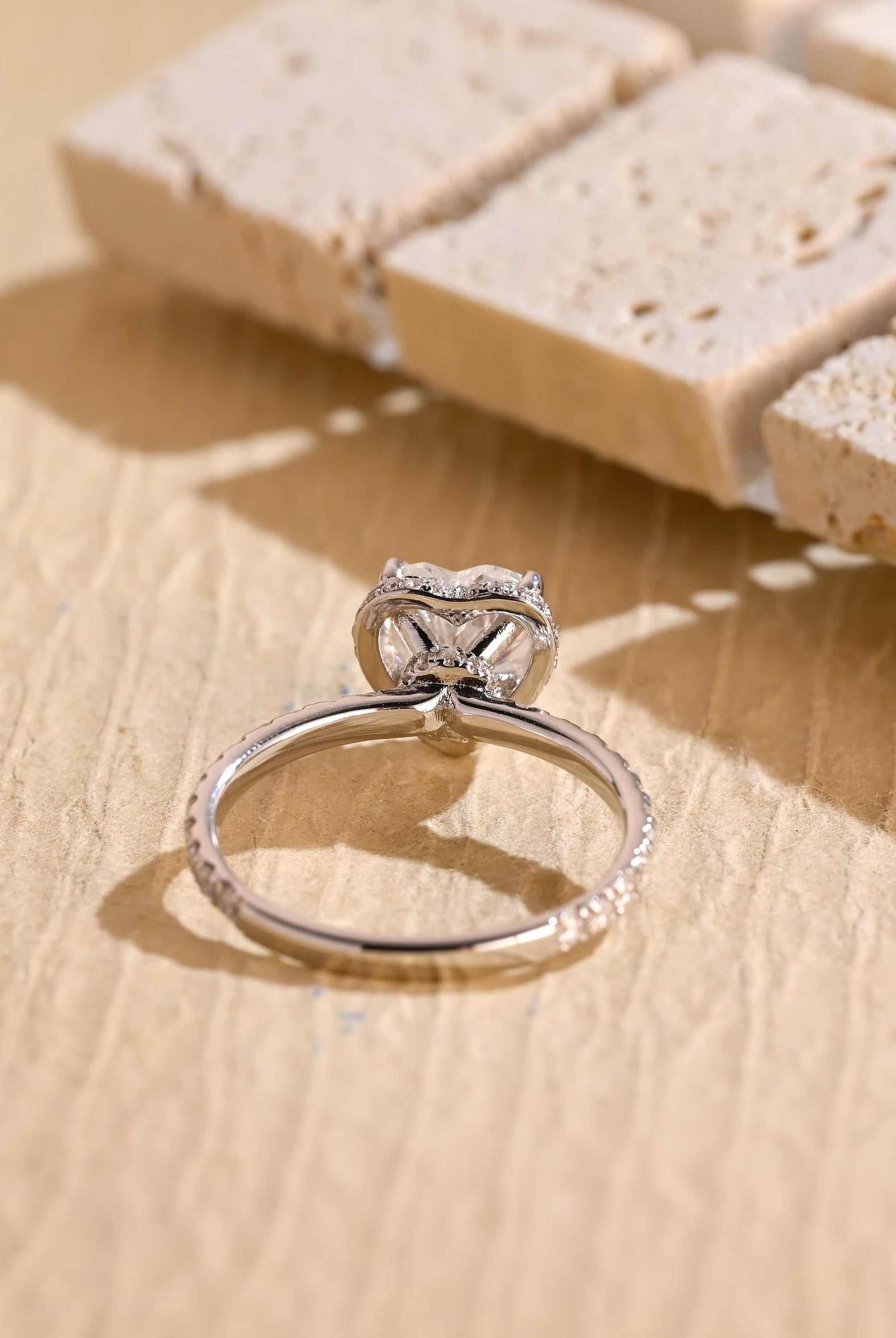 Halo Moissanite Engagement Ring